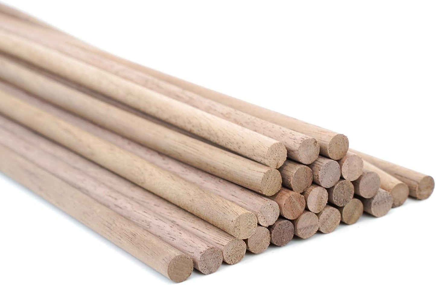 24pcs Wooden Dowel Rods, 3/8 X 12 Inch Long Walnut Dowel Rod Wooden Sticks for Crafts, Round Wood Filler Sticks, Unfinished Wood Dowels for Woodworking Building Material Window Cake Support