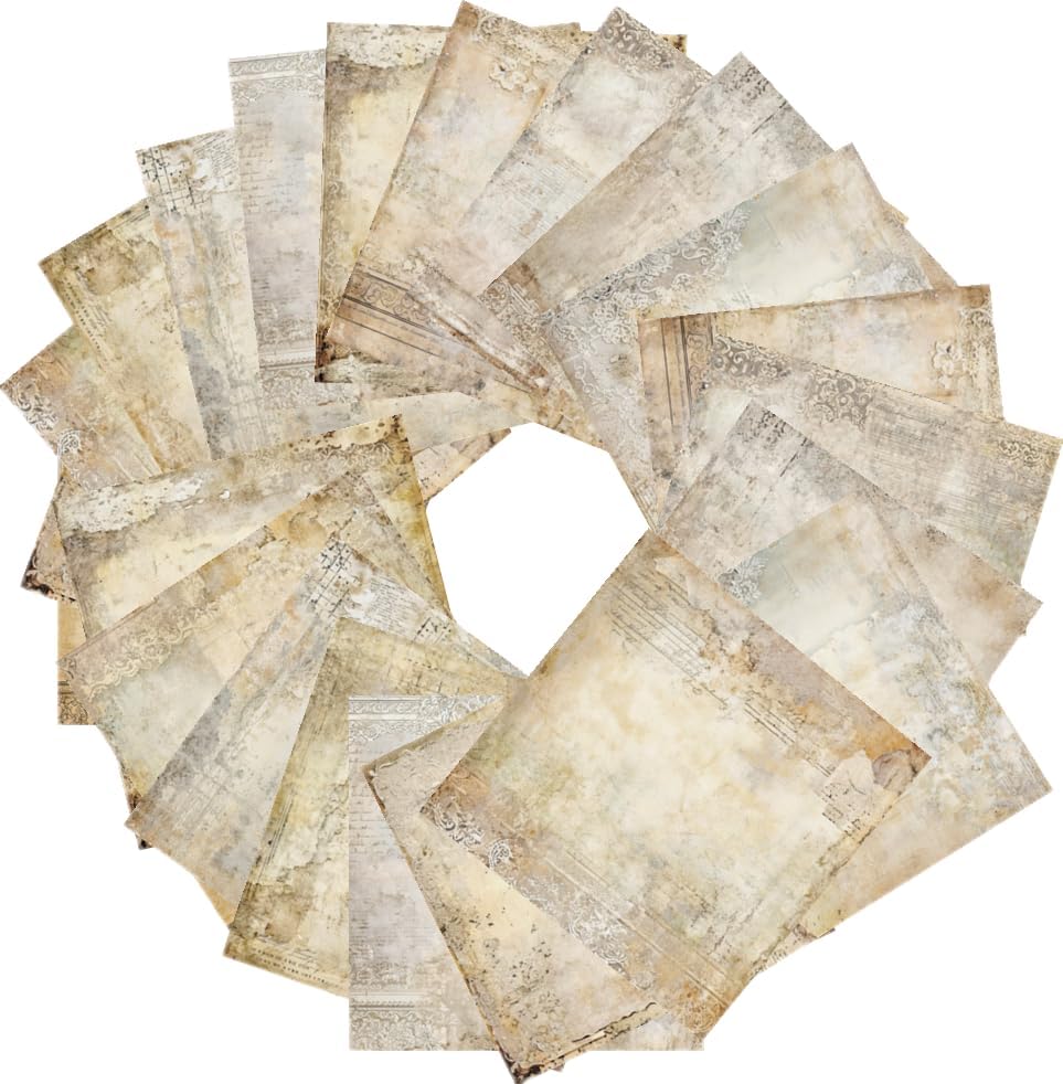 24 Sheets Decorative Scrapbooking Paper Pad 6x6 Craft Paper Single-Side Card Making Supplies for Junk Journal, Origami, Holiday Journaling