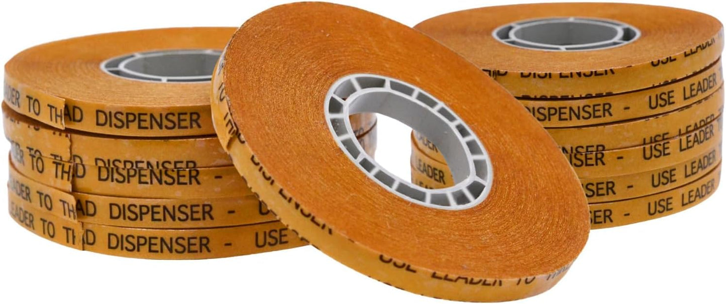 WOD General Purpose ATG Tape for Pink Glider, 1/4 inch x 36 yds. (Set of 12 Rolls) Adhesive Transfer Tape Refill Rolls Clear Adhesive on Gold Liner (Acid Free) RWATG20