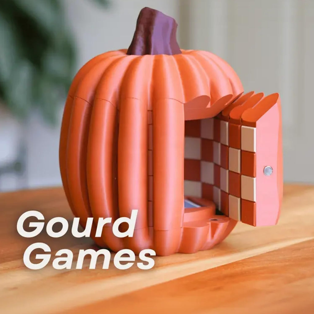 Pumpkin Game Set: Magnetic Chess Checkers, Cribbage, Dice Tower, Card Holder, Gourd Gambit Pumpkin Chess Expansion Pack for Gourd Games, 3D Printing Portable Adult Pumpkin Board Game Set(#1)