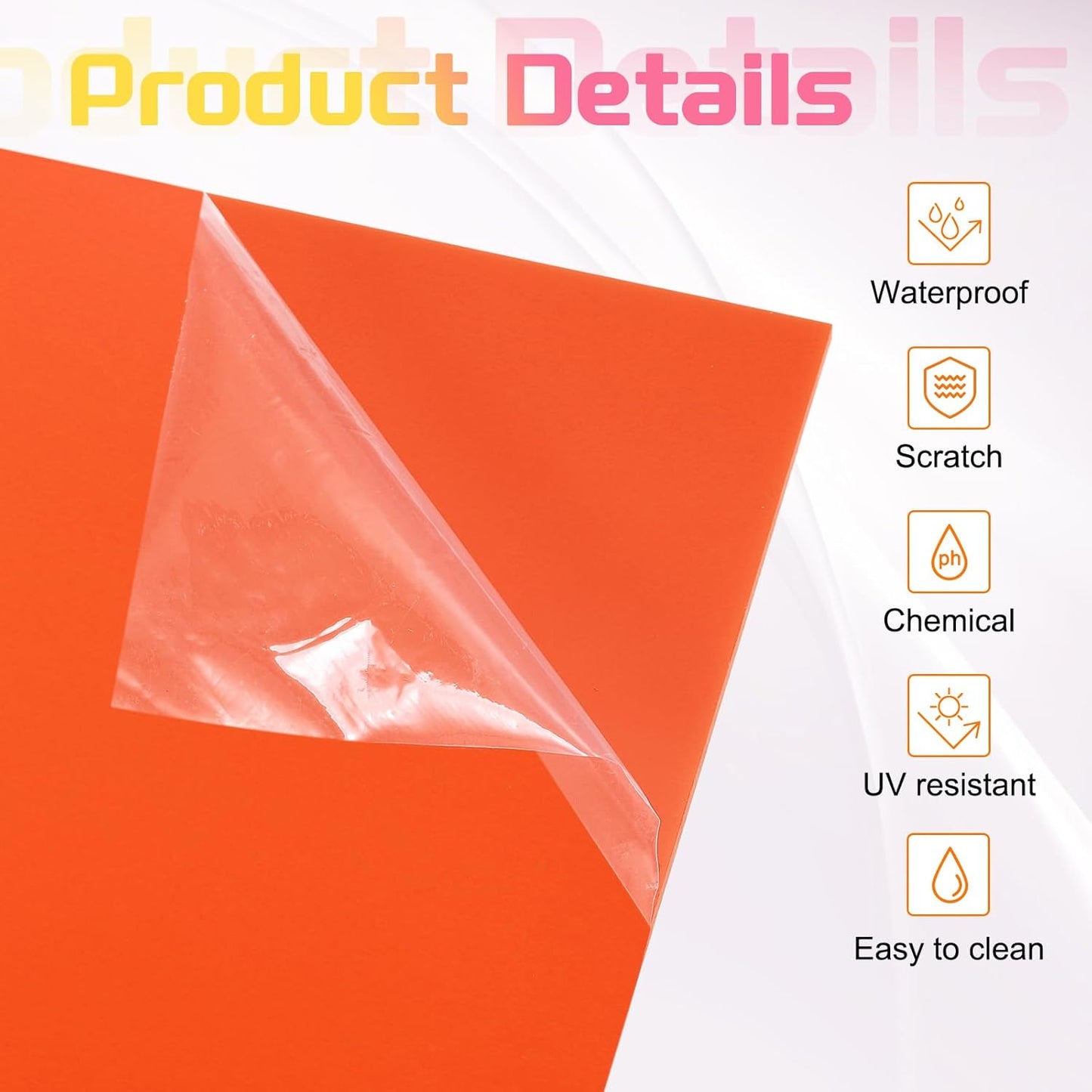 uxcell Acrylic Sheets 12x8 Inch Acrylic Panel 1/8 Inch-3mm Plastic Board for Picture Frames Sign Holders DIY Display Projects Craft, Orange