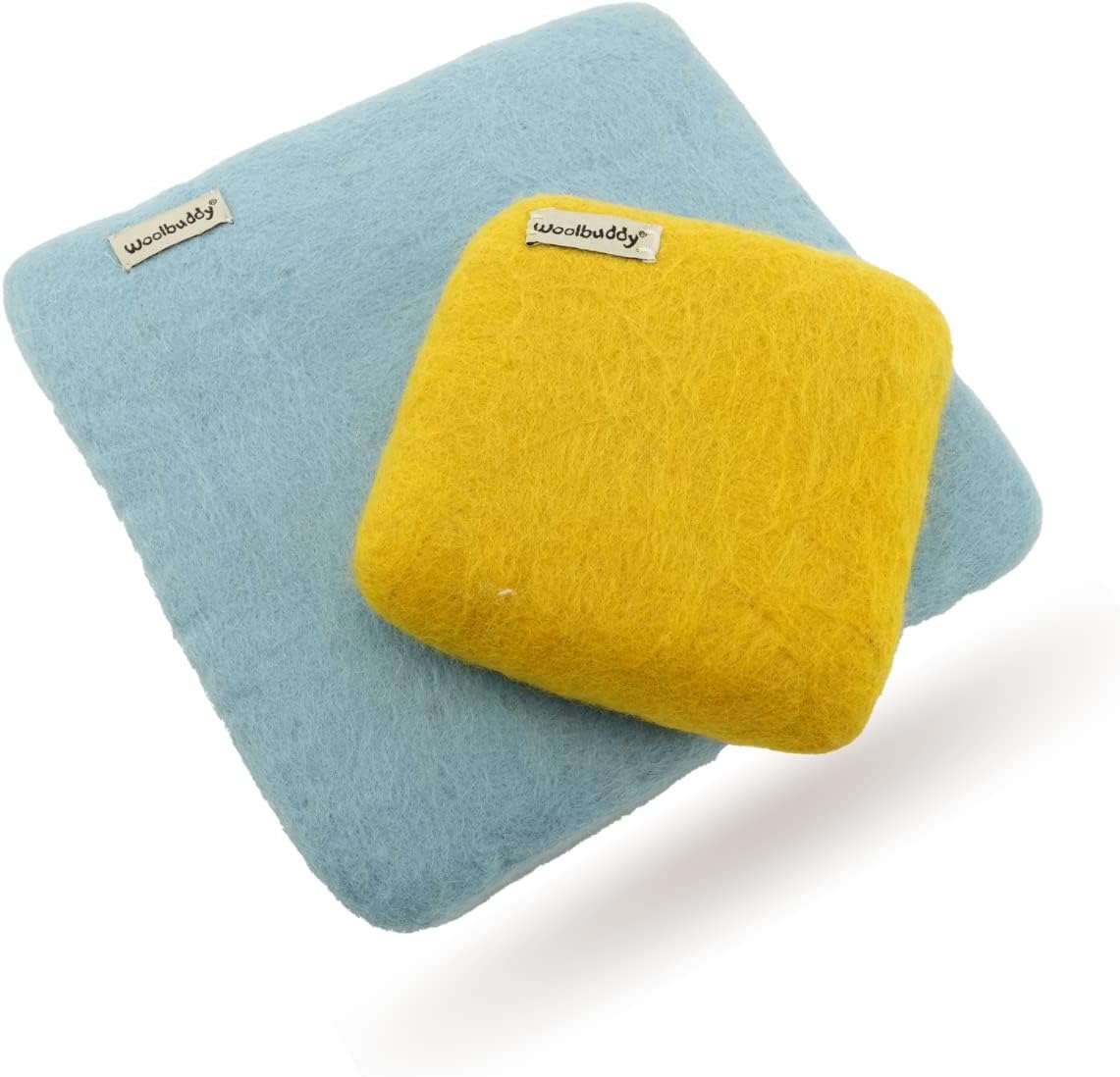 Woolbuddy Needle Felting Pad – Blue Wool Mat 10x10x1.5" – Foam Alternative Base for 3D, Wet, & Dry Felting Crafts