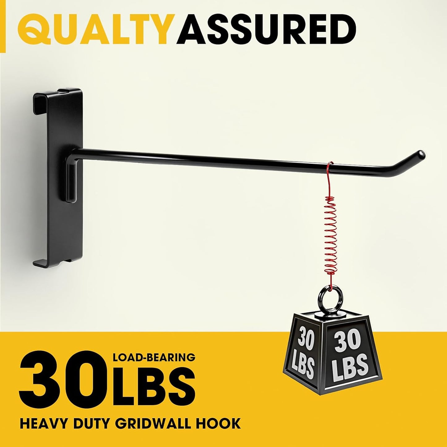 Gridwall Hooks 2 Inch, 60 Pack Heavy Dut Display Hooks for Grid Wall, Grid Panel Hooks Hangers, Grid Wall Accessories for Retail, Craft Shows, Home Setup, and Customized Display, Black