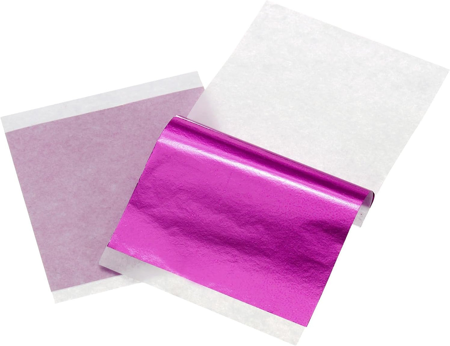 uxcell 100pcs Leaf Sheets, 3.5" x 3.5" Foil Sheets Paper Sheets for DIY Crafts Painting Nails Resin Furniture Decoration(Light Purple)