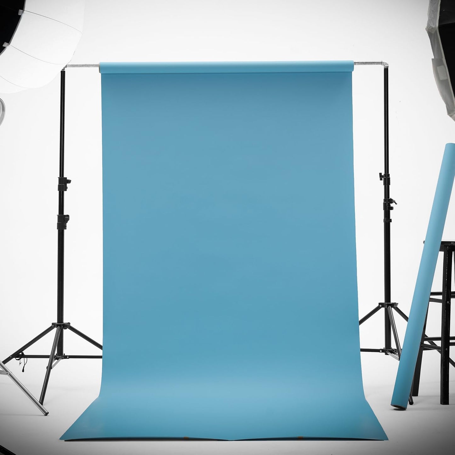 Kate Seamless Paper Backdrop for Photography Blue Seamless Backdrop Paper (86''x32.8' Lite Blue)