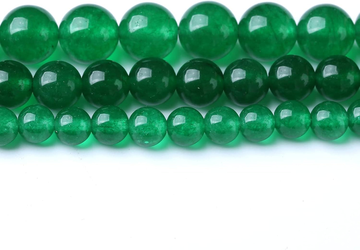 36PCS 10MM Natural Green Jade Stone Beads Energy Healing Beads for DIY Jewelry Bracelet Necklace Making for Jewelry Making15Inch