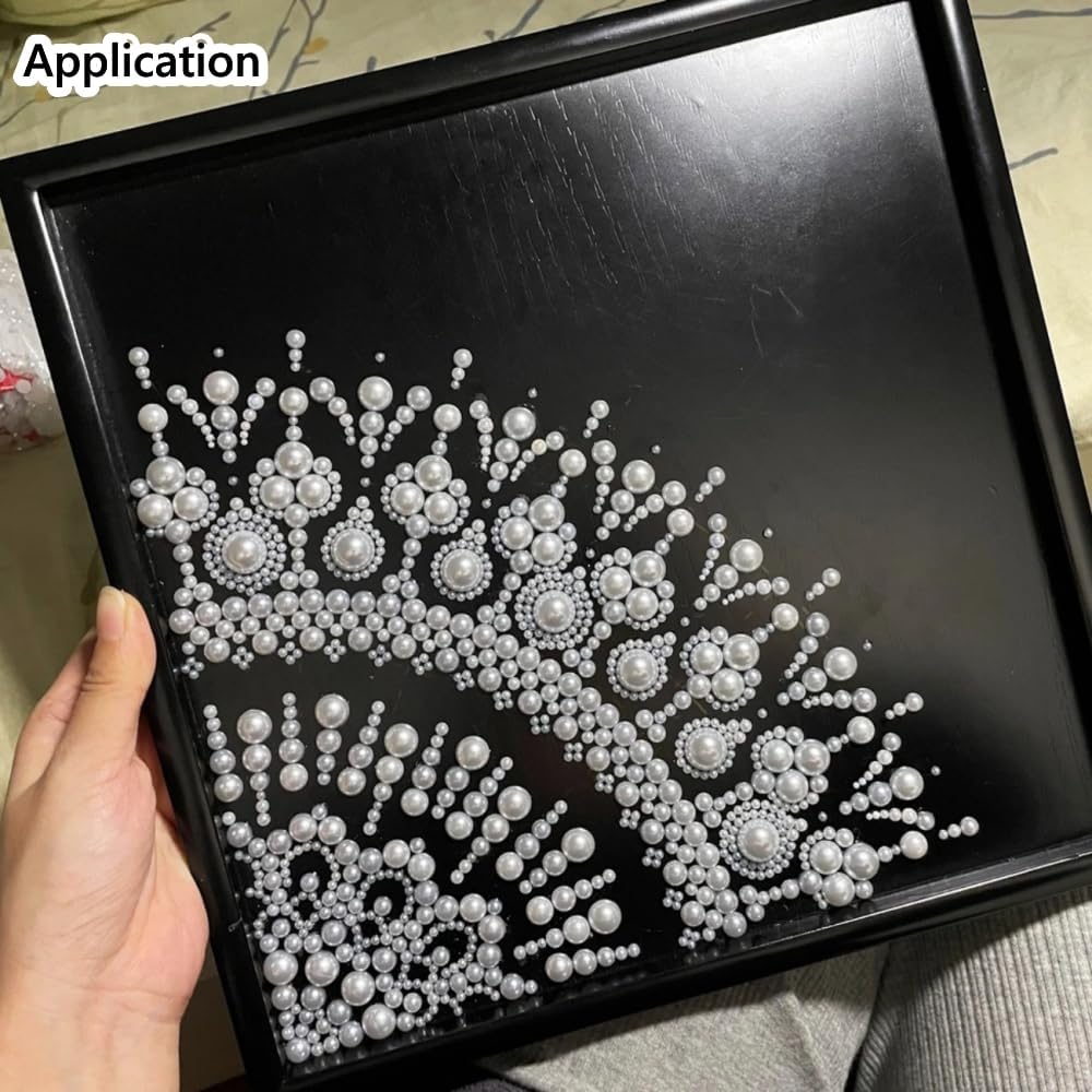 400pcs 12mm Half Pearls for Crafts Flatback Round Half Pearl Beads for Jewelry Making Nail Art Scrapbook Craft Wedding Dress Decoration(White)