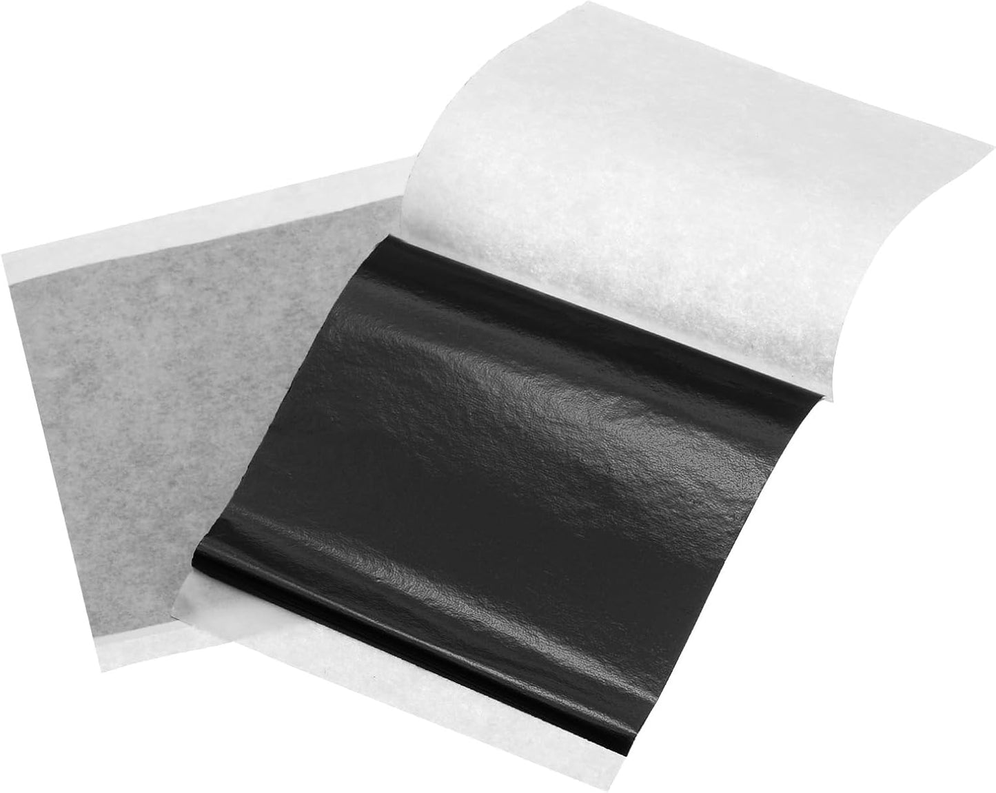 uxcell 100pcs Leaf Sheets, 3.5" x 3.5" Foil Sheets Paper Sheets for DIY Crafts Painting Nails Resin Furniture Decoration(Black)