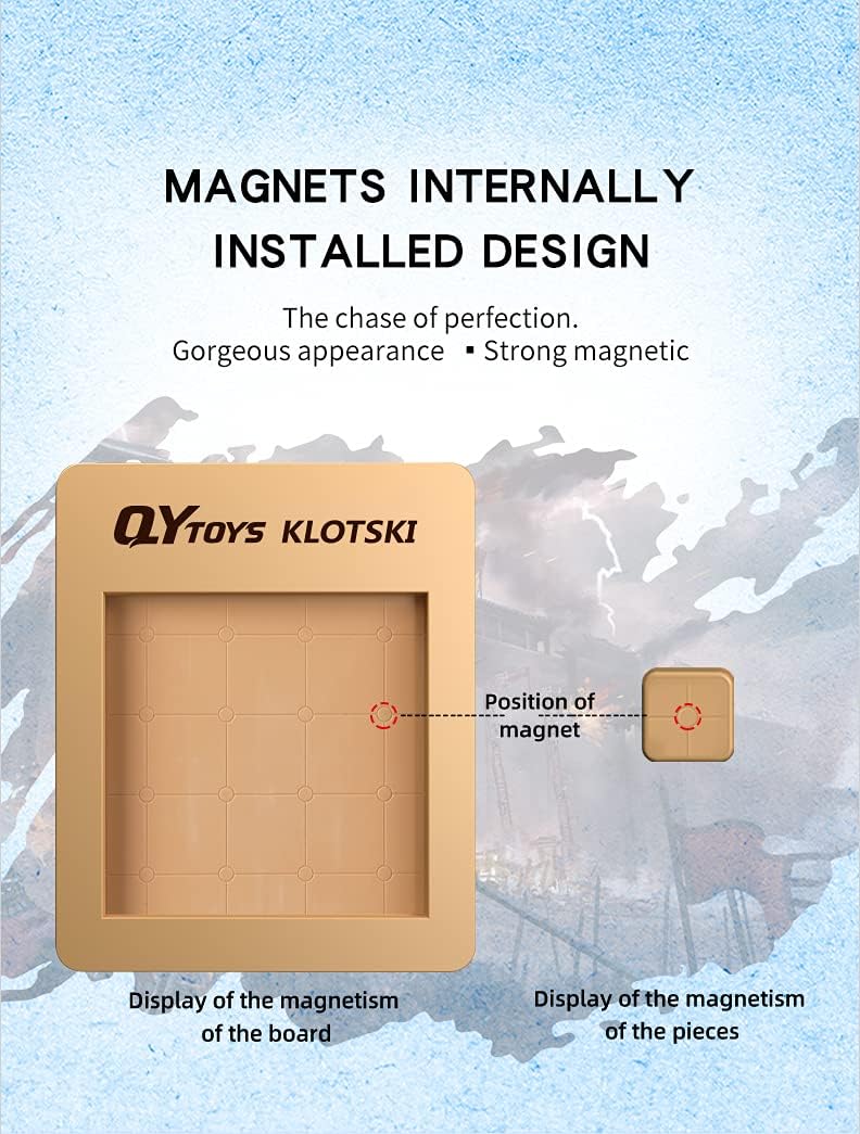 Cuberspeed magnetized Klotski Puzzle Slide Number Puzzle Puzzle Brain Teasers Toy Tangram Jigsaw Intelligence 15 Klotski Puzzle