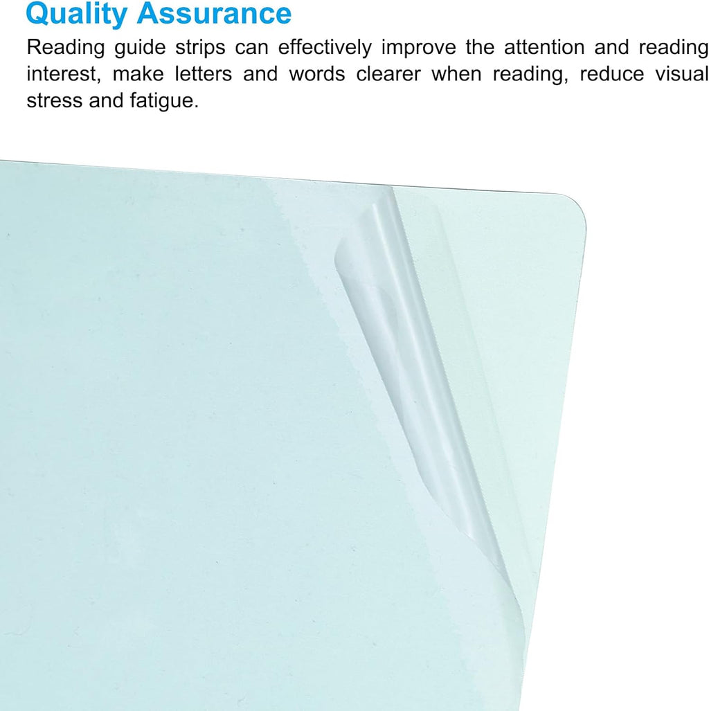 PATIKIL A4 Size Guided Reading Sheet, 5pcs Correction Lighting Gel Filter Colored Overlay Transparent Color Film for Classroom Photo Studio, Light Blue