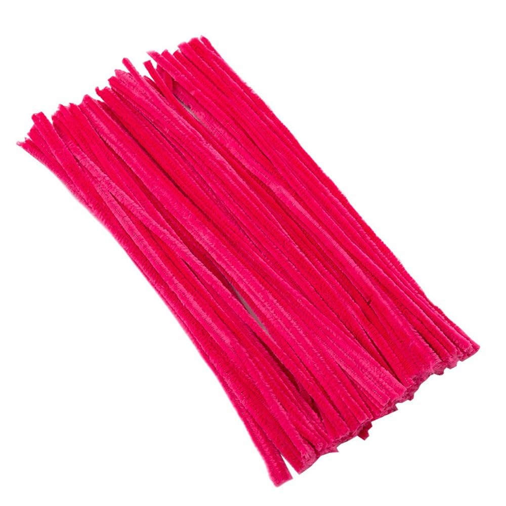 300 Pieces Pipe Cleaners Chenille Stem, 3 Pastel Candy Color Pipe Cleaners Set for Pipe Cleaners DIY Arts Crafts Decorations, Chenille Stems Pipe Cleaners (Pink)