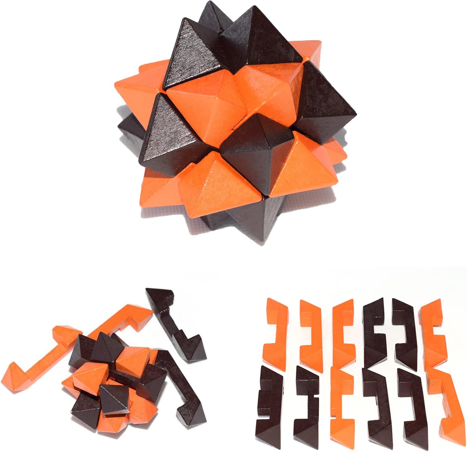 18 Pack Wooden Brain Teaser Puzzles Wooden Burr Puzzles Brain Teaser Puzzle with Gift Packing Box Magic Puzzle Games Toys for Kids and Adults by AHYUAN (Classical Wood)