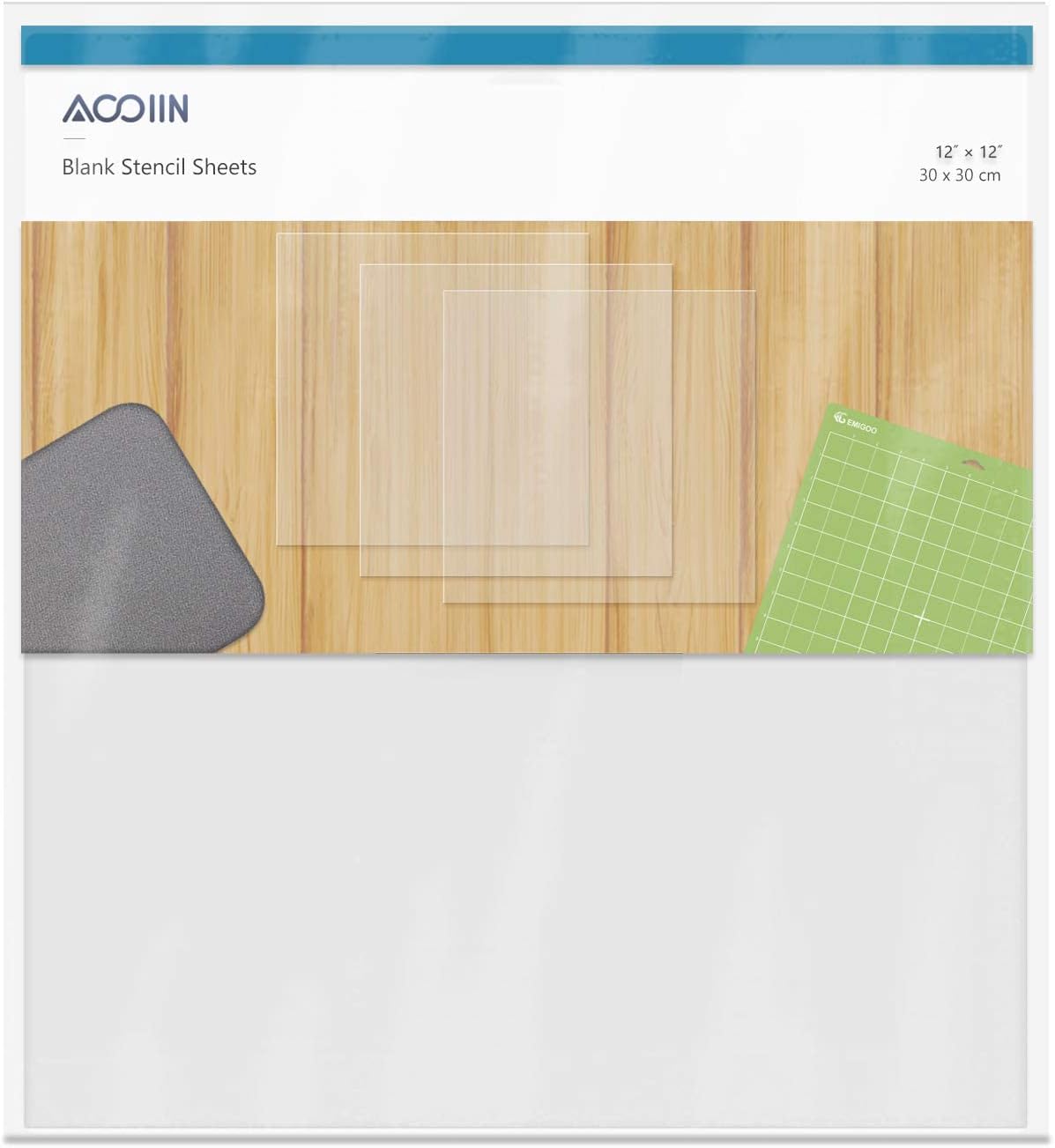 50 Pieces 4 mil Blank Stencil Material Mylar Template Sheets for Stencils, 12 x 12 inches