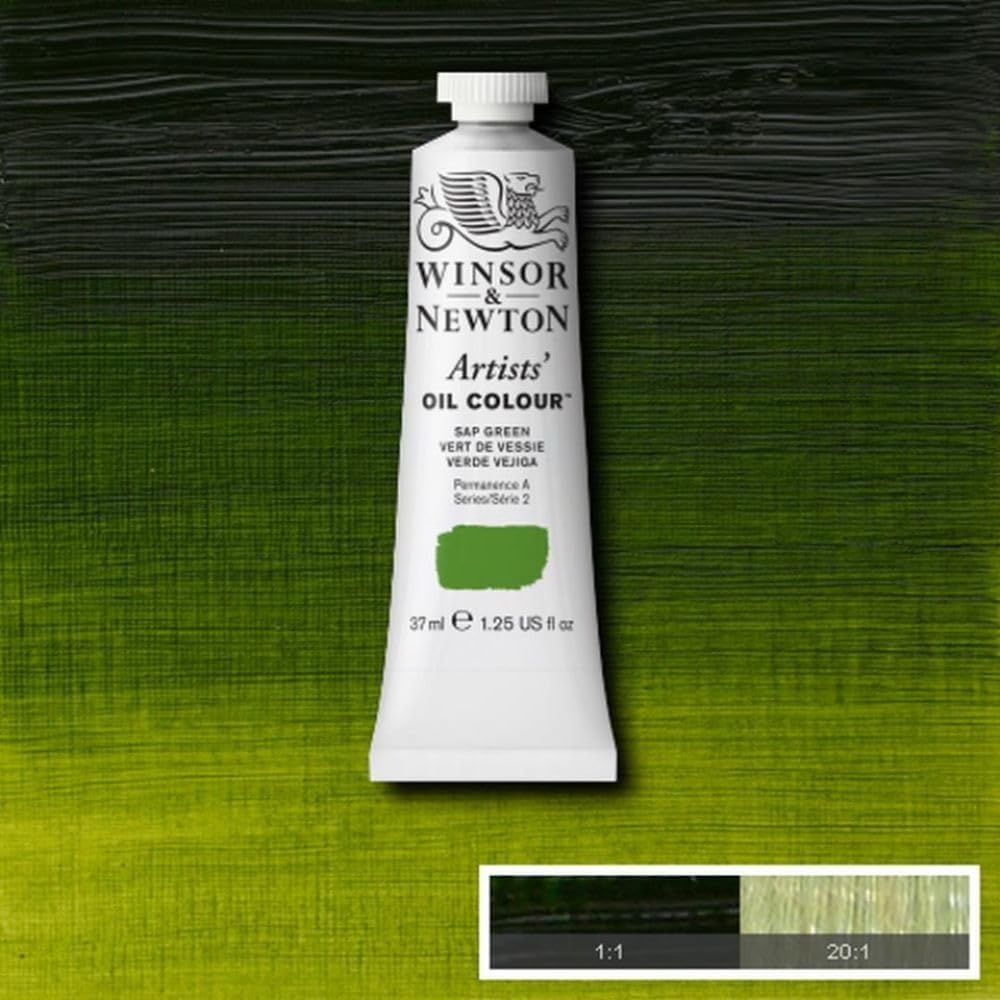 Winsor & Newton Artists' Oil Color, 37ml (1.25 oz) Tube, Sap Green