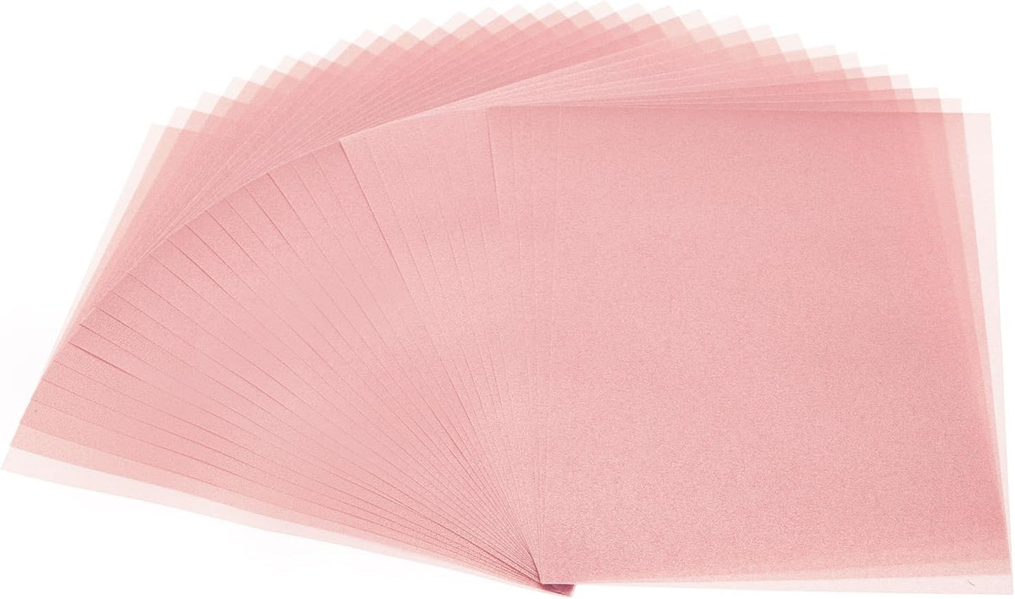 PATIKIL 60 Sheets Vellum Paper 4.25x5.5, Vellum Paper Printable Translucent Paper 100GSM Colored for Invitations Laser Inkjet Printing Card Making Crafting Wedding Tracing, Pink