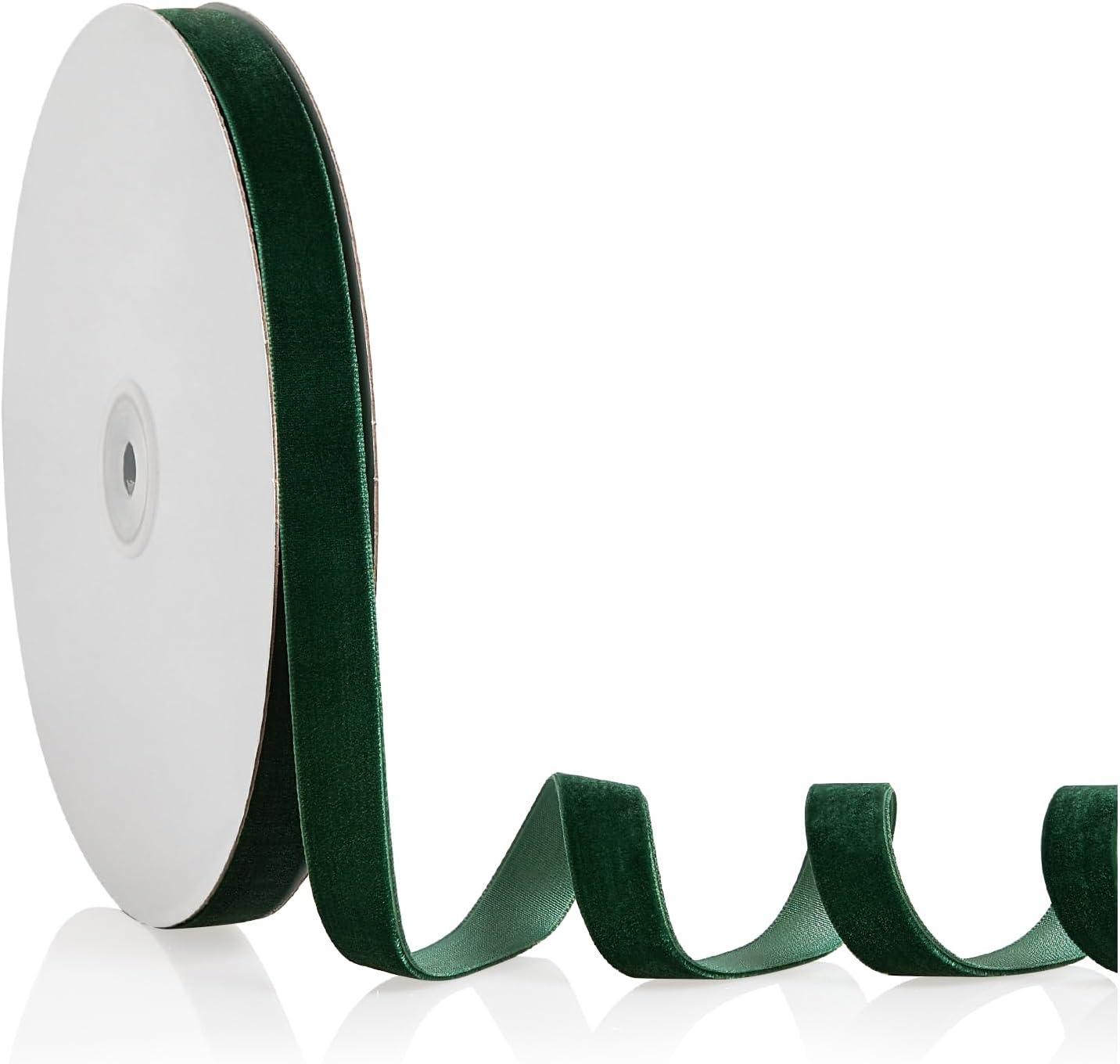 5/8" X 20 Yards Forest Green Velvet Ribbon for Christmas Tree Wreath Decoration Handmade Crafts Ornaments Gift Wrapping & Bow Making