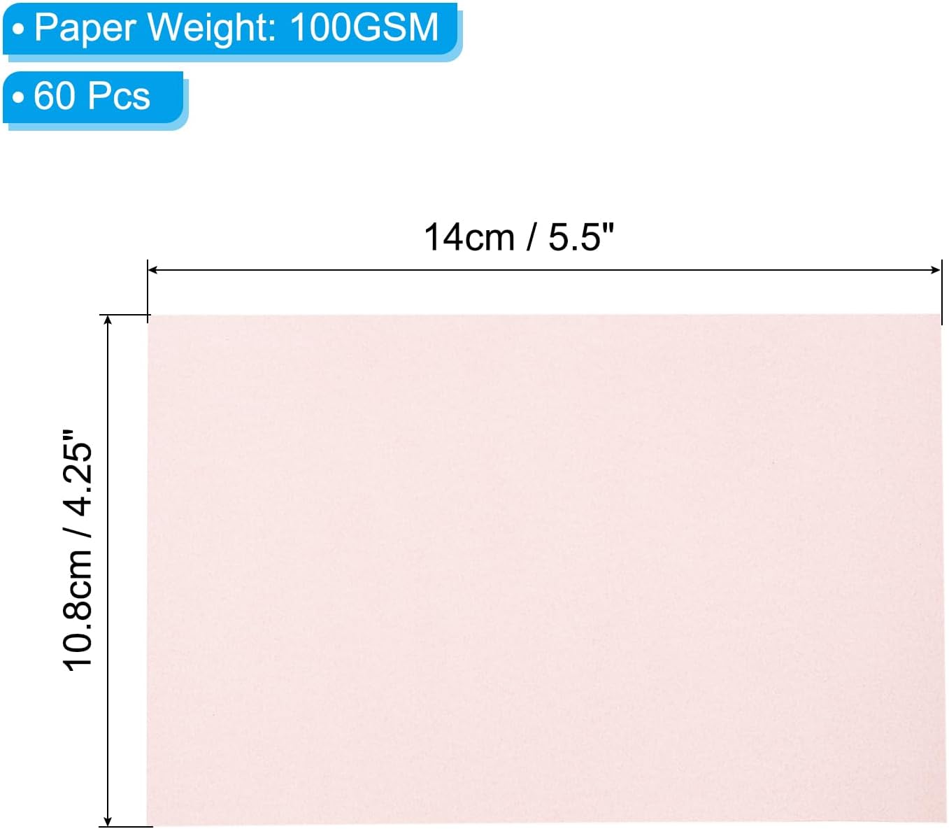 PATIKIL 60 Sheets Vellum Paper 4.25x5.5, Vellum Paper Printable Translucent Paper 100GSM Colored for Invitations Laser Inkjet Printing Card Making Crafting Wedding Tracing, Pink