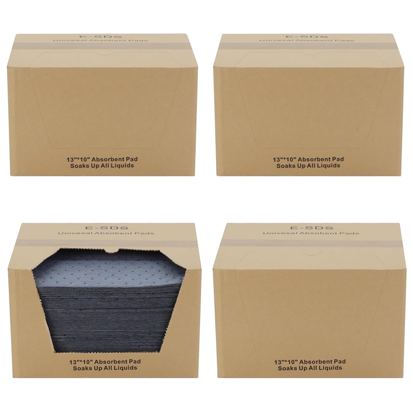 400 PCS Oil Absorbent Pads for Spills Other Liquids 13” x 10” x 2 mm Oil Spill Mat Water Absorbent, Polypropylene Universal Absorbing Mats Packed in a Dispensing Box