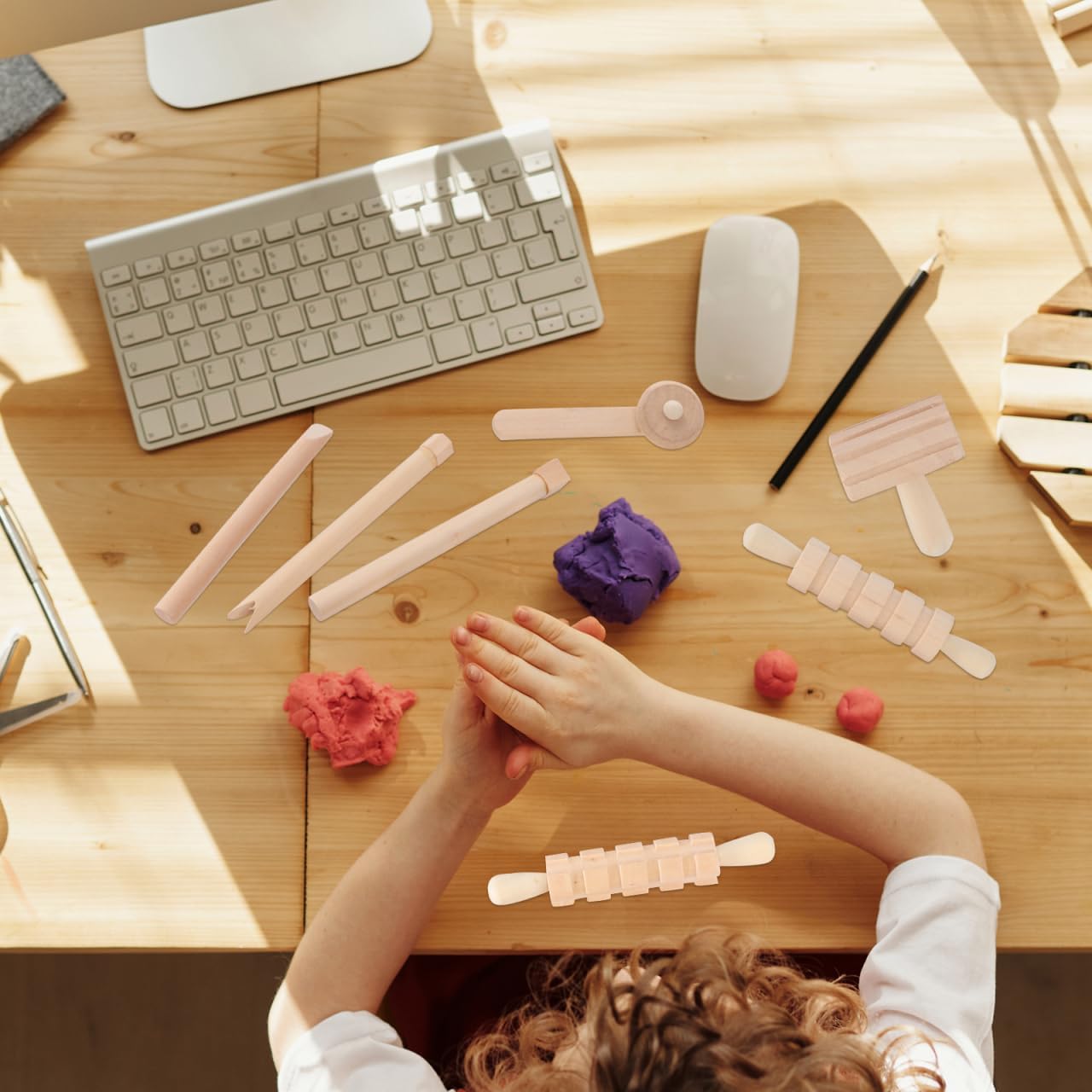 Small Wooden Rollers Mini Wooden Rolling Pin for Wood, Clay, and Dough Crafts for Christmas and Birthday Celebrations