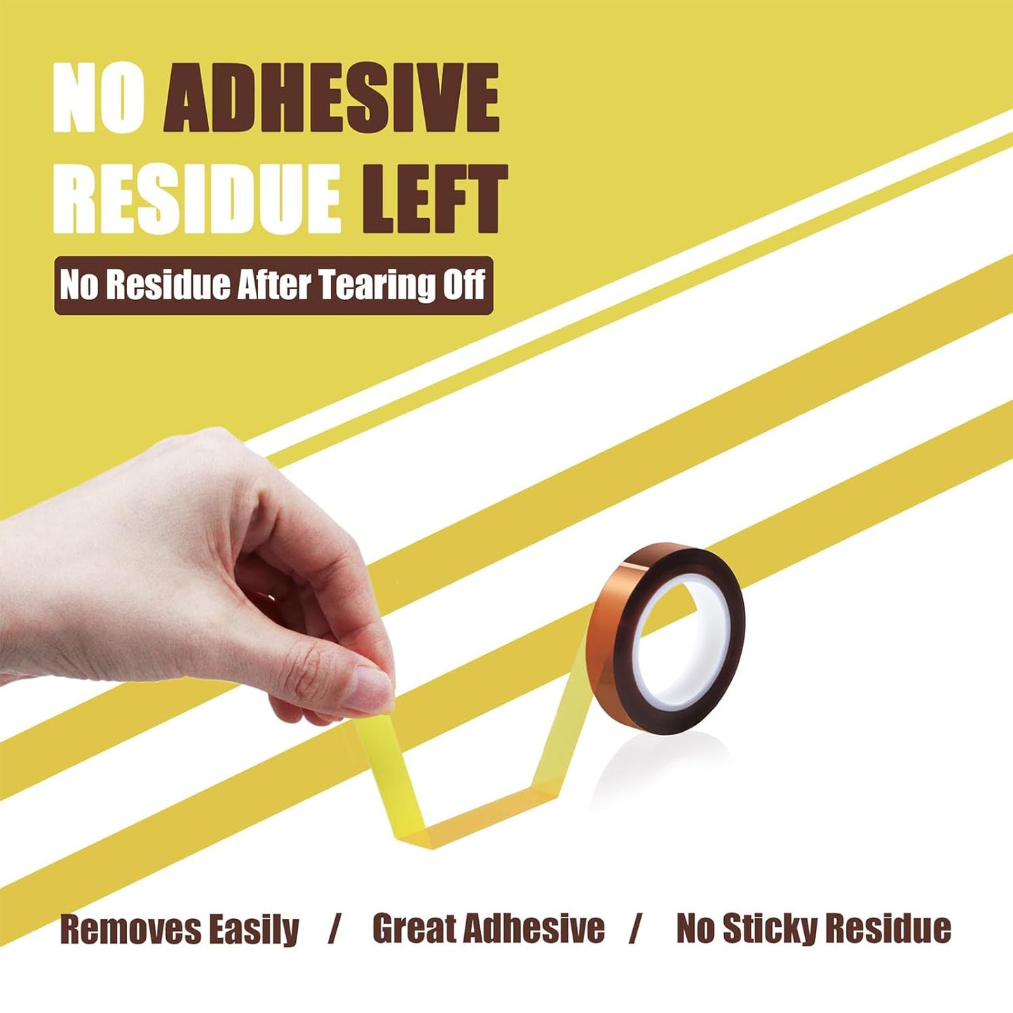 4 Rolls 10mm x16m(52FT) Heat Tape High Temperature Heat Resistant Tape Heat Transfer Tape for Heat Sublimation Press Vinyl,No Residue
