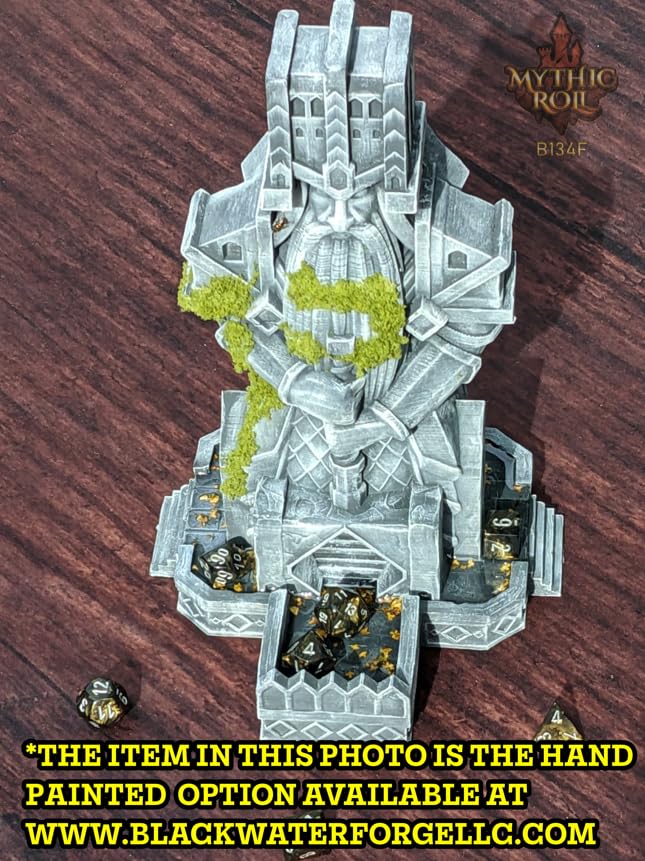 Dwarven 3D Printed Dice Tower - Baldur's Shrine by Unchained Games - Mythic Roll - Carve Your Fate in Stone with Ancestral Echoes and Valor! (12.) Sky Blue)