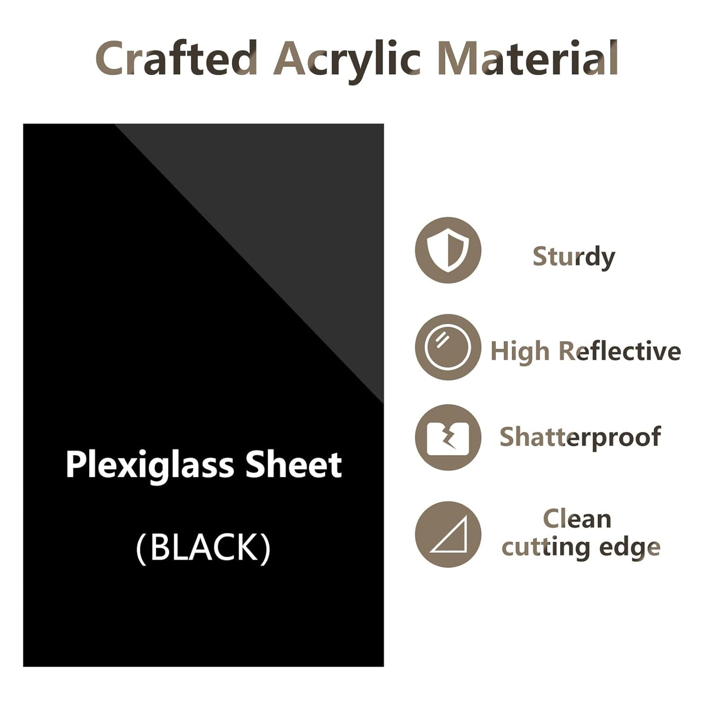 Egofine 12" x 12" Black Plexiglass Sheets 6 Pack 0.04 Inch Cast Acrylic Sheet Thick for DIY Craft Projects, Painting, Photography, Sign, Display Stand, Home Decor, Easy to Cut