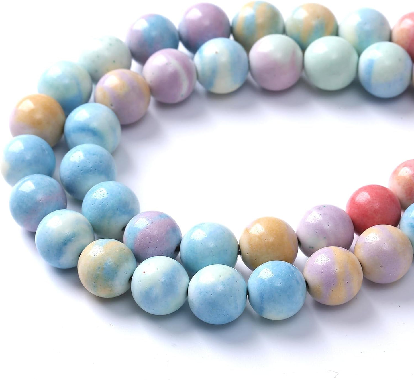 12mm 32pcs Natural Alxa Rainbow Stone Beads for Jewelry Making Energy Healing Power Stone Beads DIY Bracelet Necklace Accessories 15"