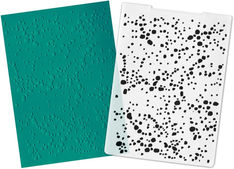 Hying 3-D Textured Impressions Background Embossing Folder, Bubble Pattern Plastic Embossing Folder Template for Card Making Scrapbooking Paper Craft Album Stamps DIY Décor