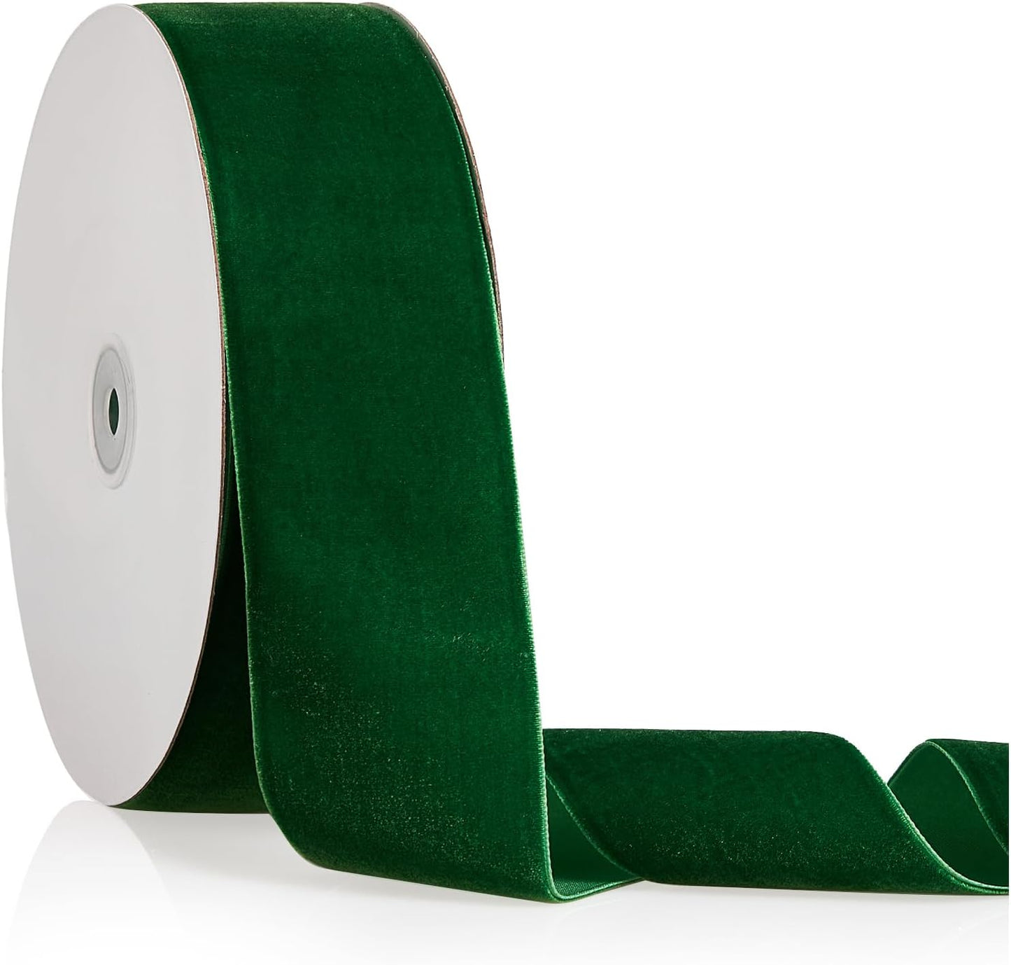 2" X 20 Yards Emerald Green Velvet Ribbon for Christmas Tree Wreath Decoration Handmade Crafts Ornaments Gift Wrapping & Bow Making