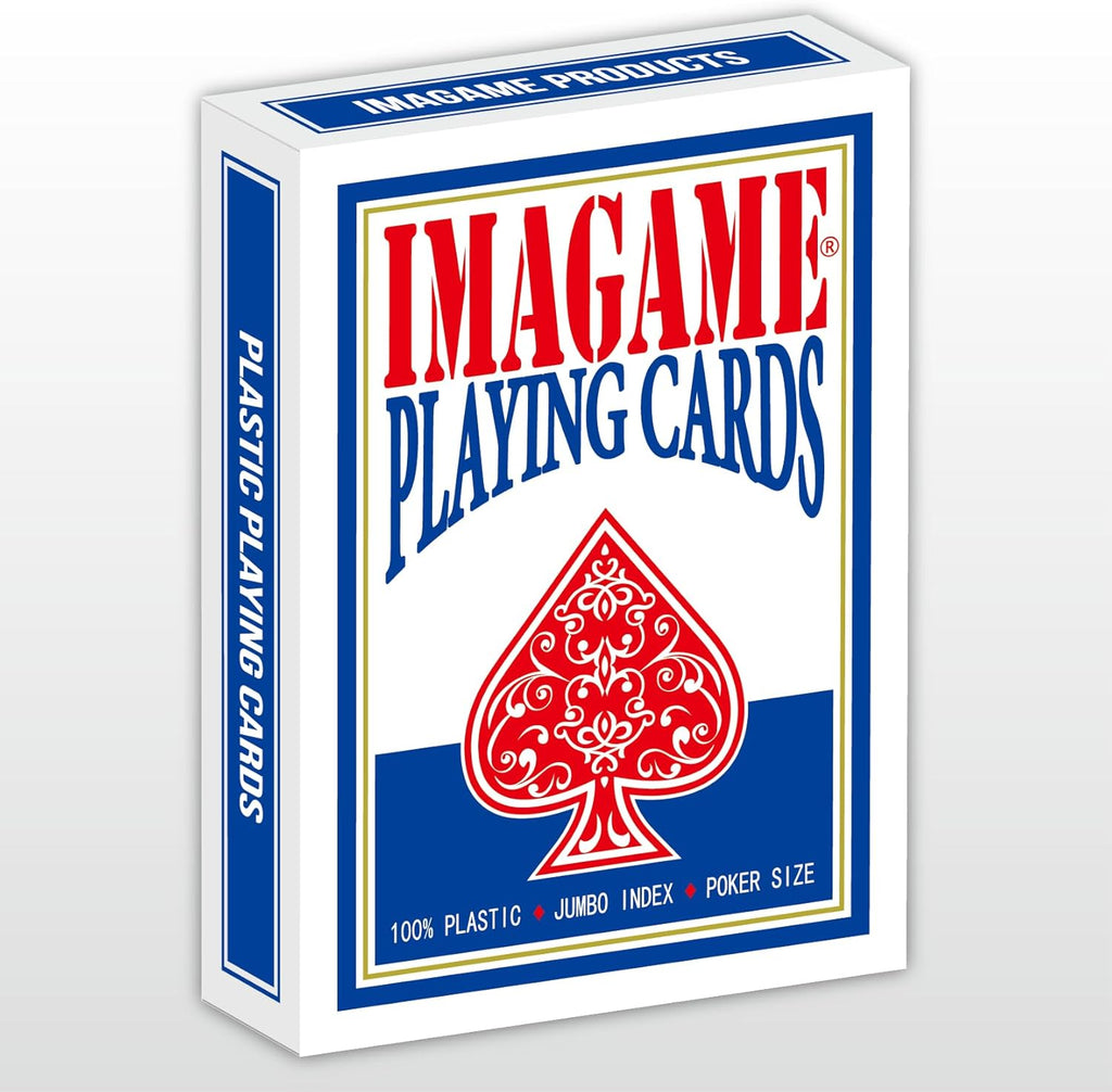 Plastic Playing Cards, Real Poker Size, Casino Quality, Jumbo Index, Waterproof & Washable, Perfect for Texas Hold’em Poker, 1 Blue Deck