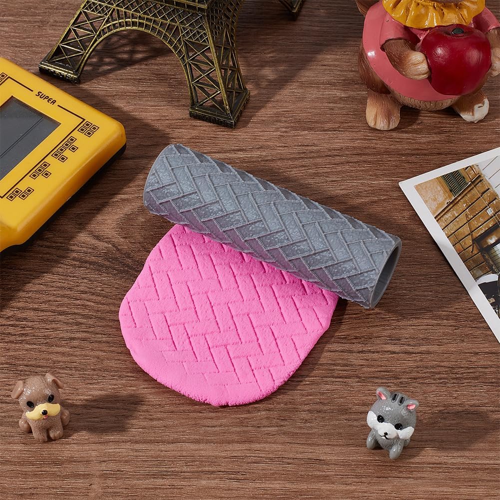 Topography Texture Roller Large Brick Clay Texture Rollers Diagonal DIY Embossing Pottery Decortive Tool for Pathfinder, PRG, Miniatures, Tabletop Board Game Topography Accessory