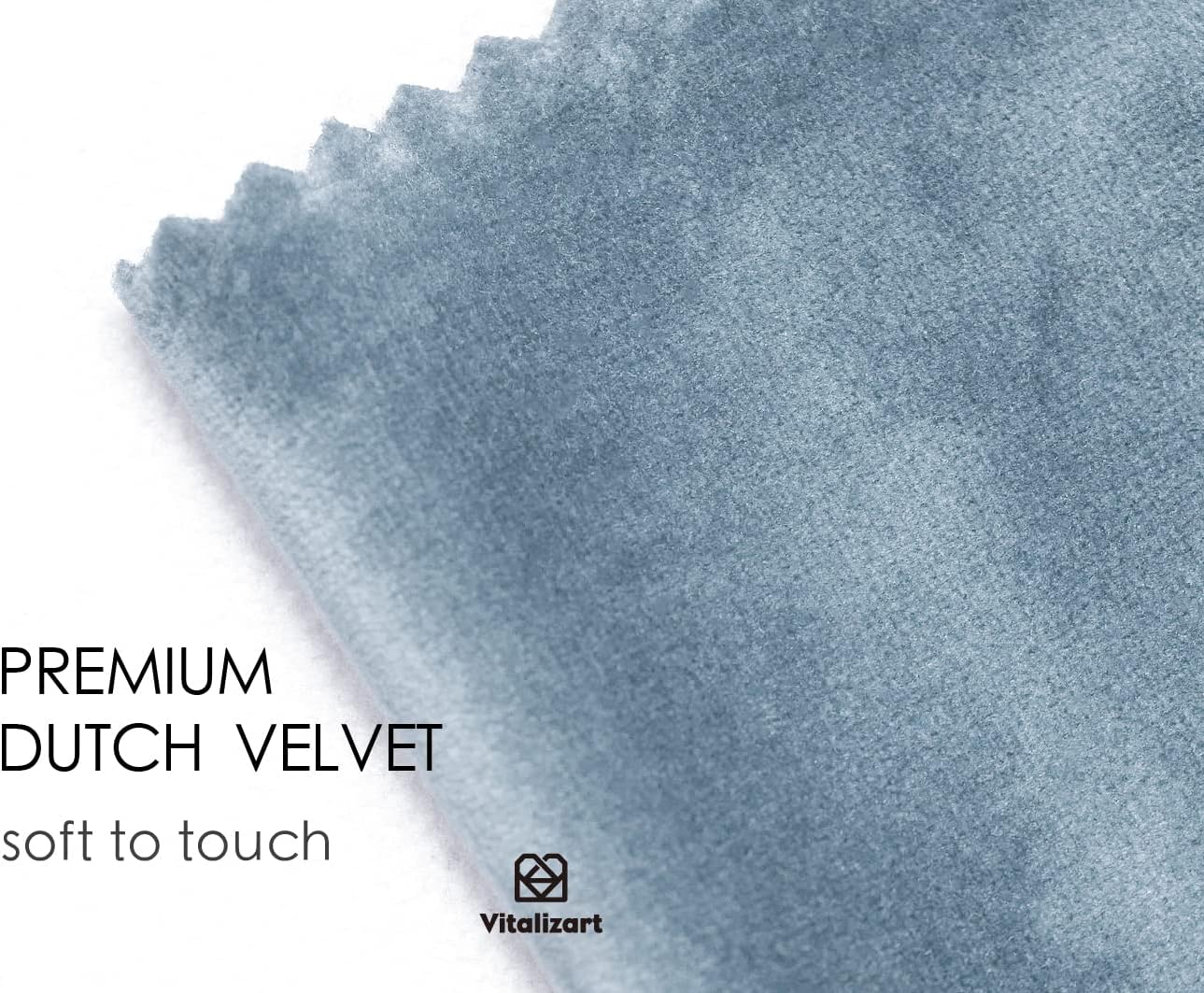 Vitalizart Dusty Blue Velvet Ribbon Set 3/8" x 15 Yd Wooden Spool Fabric Trim 3 Rolls * 5 Yd for Christmas Wreath Decoration Handmade Craft Ornaments Gift Wrapping & Bow Making