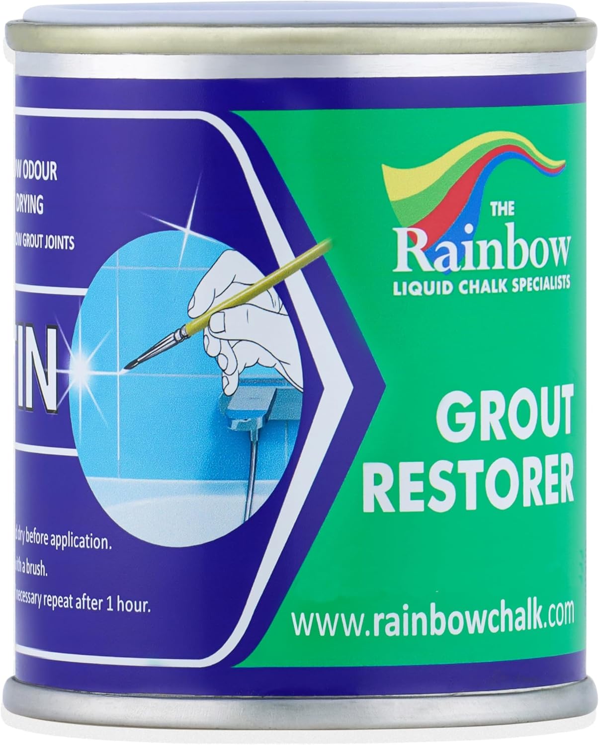 Grout Pen Grout Paint: Waterproof Tile Paint Grout Refresh Restorer for Floor, Kitchen & Bathroom Shower Tiles - Winter Grey - Can Size for Larger Projects - 125ml (4.2oz)