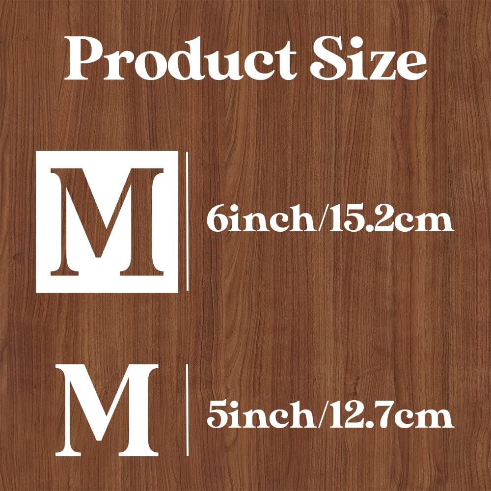 Wooden Letter Stencils - 6 Inch Alphabet & Number Stencils for Painting on Wood, Wall, Door, Porch