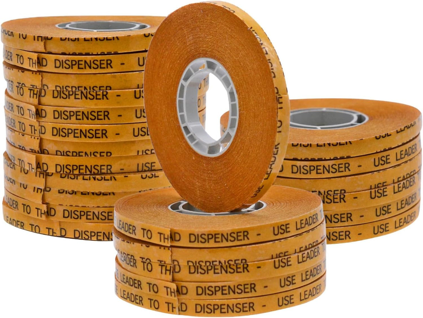 WOD General Purpose ATG Tape for Pink Glider, 1/4 inch x 36 yds. (Set of 24 Rolls) Adhesive Transfer Tape Refill Rolls Clear Adhesive on Gold Liner (Acid Free) RWATG20
