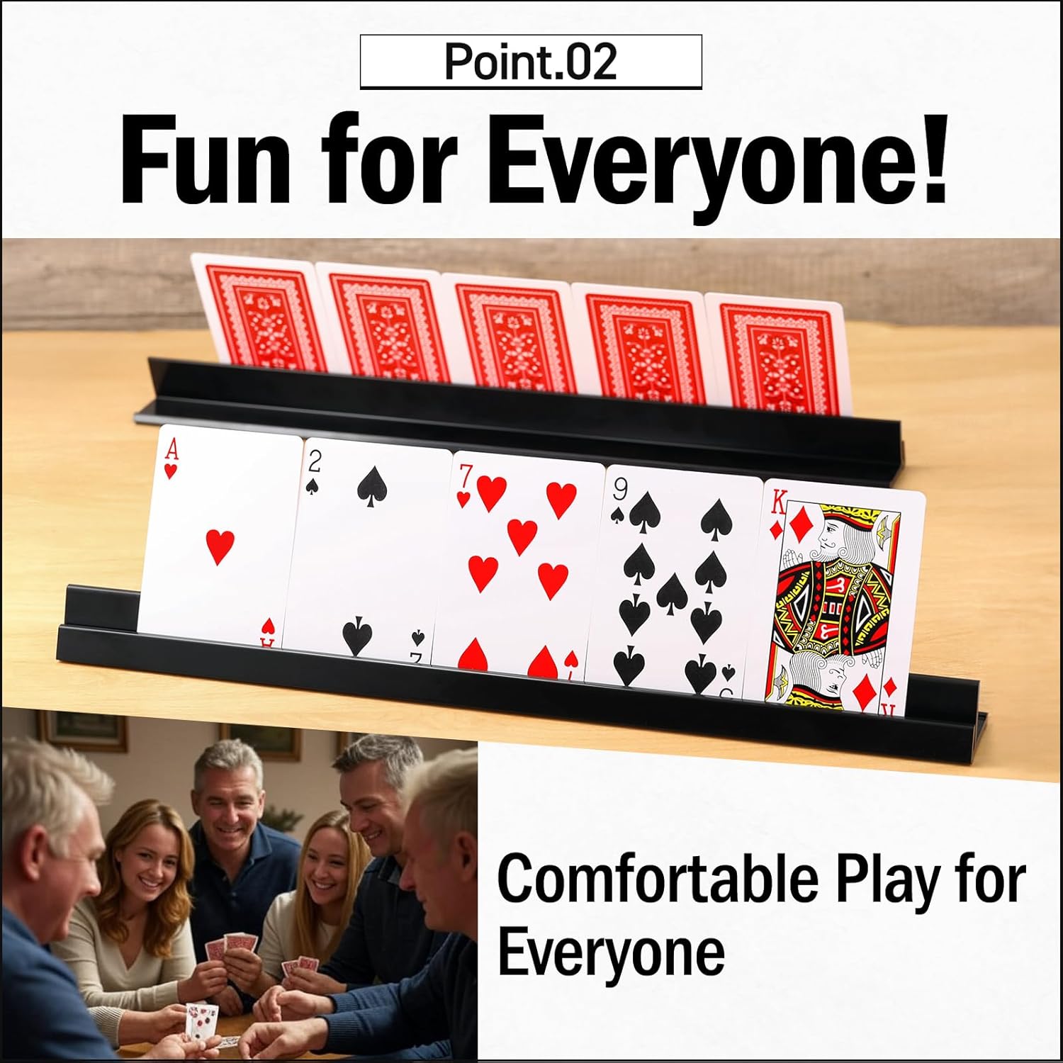 Lightweight Non-Slip Card Holder Stand – Set of 4, 13.4 Inches – Made in Japan for Card Games and TCG, Anti-Skid Base (4 Pack-Blue)