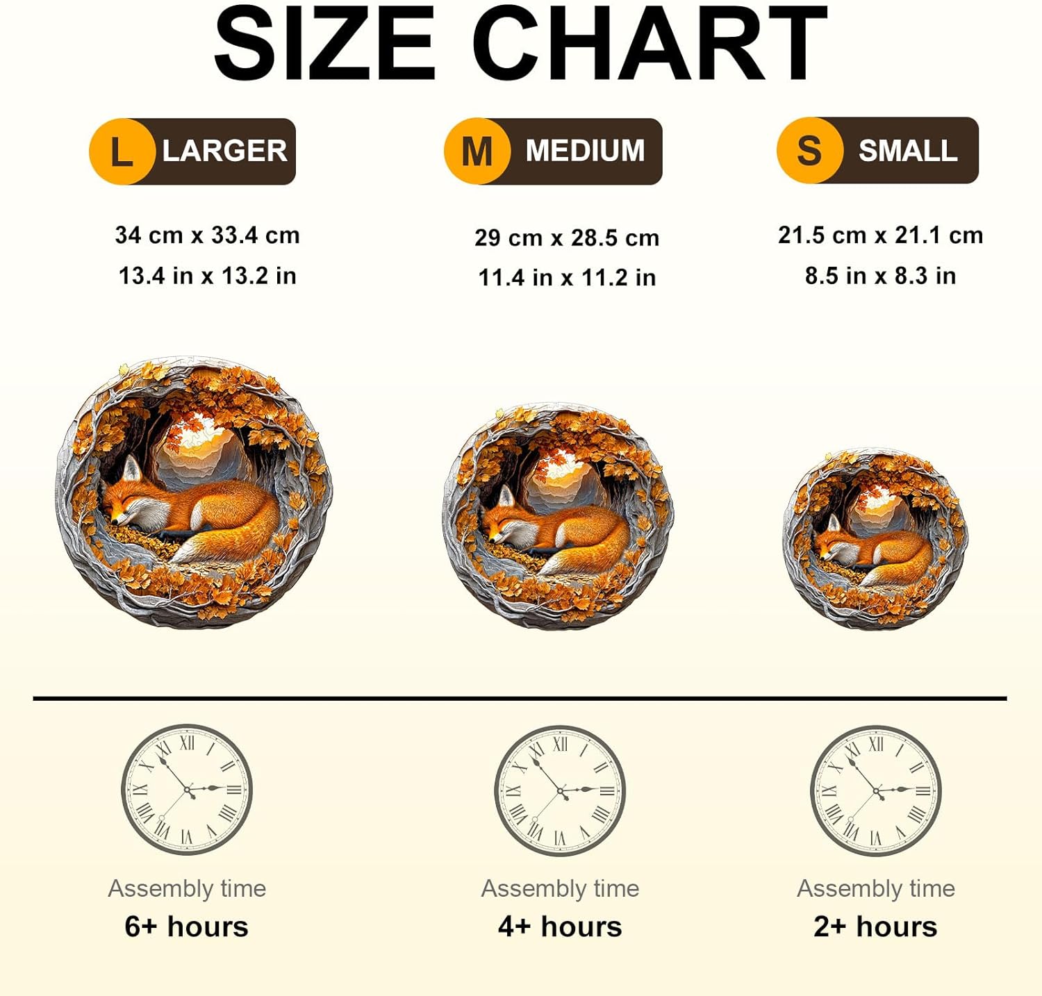 WOODBESTS Wooden Puzzles for Adults, 3D Fox Wood Puzzles Adult(200 Pieces, M, 11.4 * 11.2in), Unique Shape Wooden Animal Jigsaw Puzzles, Birthday Gifts for Adults Family Game