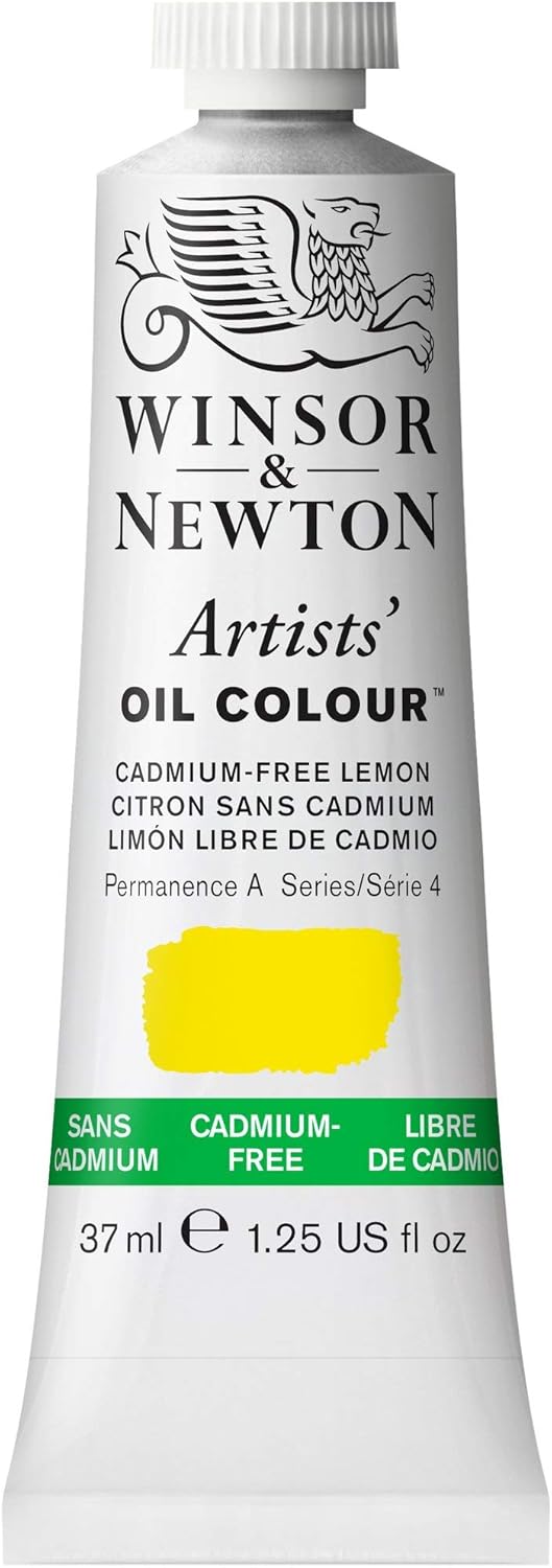 Winsor & Newton Artists' Oil Color, 37ml (1.25 oz) Tube, Cadmium-Free Lemon