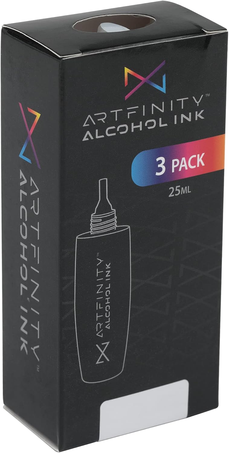 Artfinity Alcohol Inks 3 Pack - Vibrant, Professional, Dye-Based Alcohol Inks for Artfinity Alcohol Markers, Artists, Drawing, & More! - Fluorescent Pink FRV1
