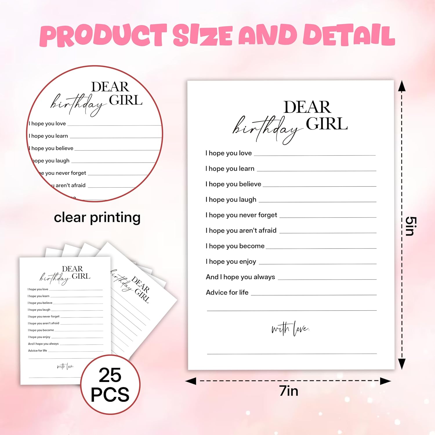 Birthday Party Games, 25 Pcs Card Set for Guests, Fun Birthday Game for Teen Adults – A02