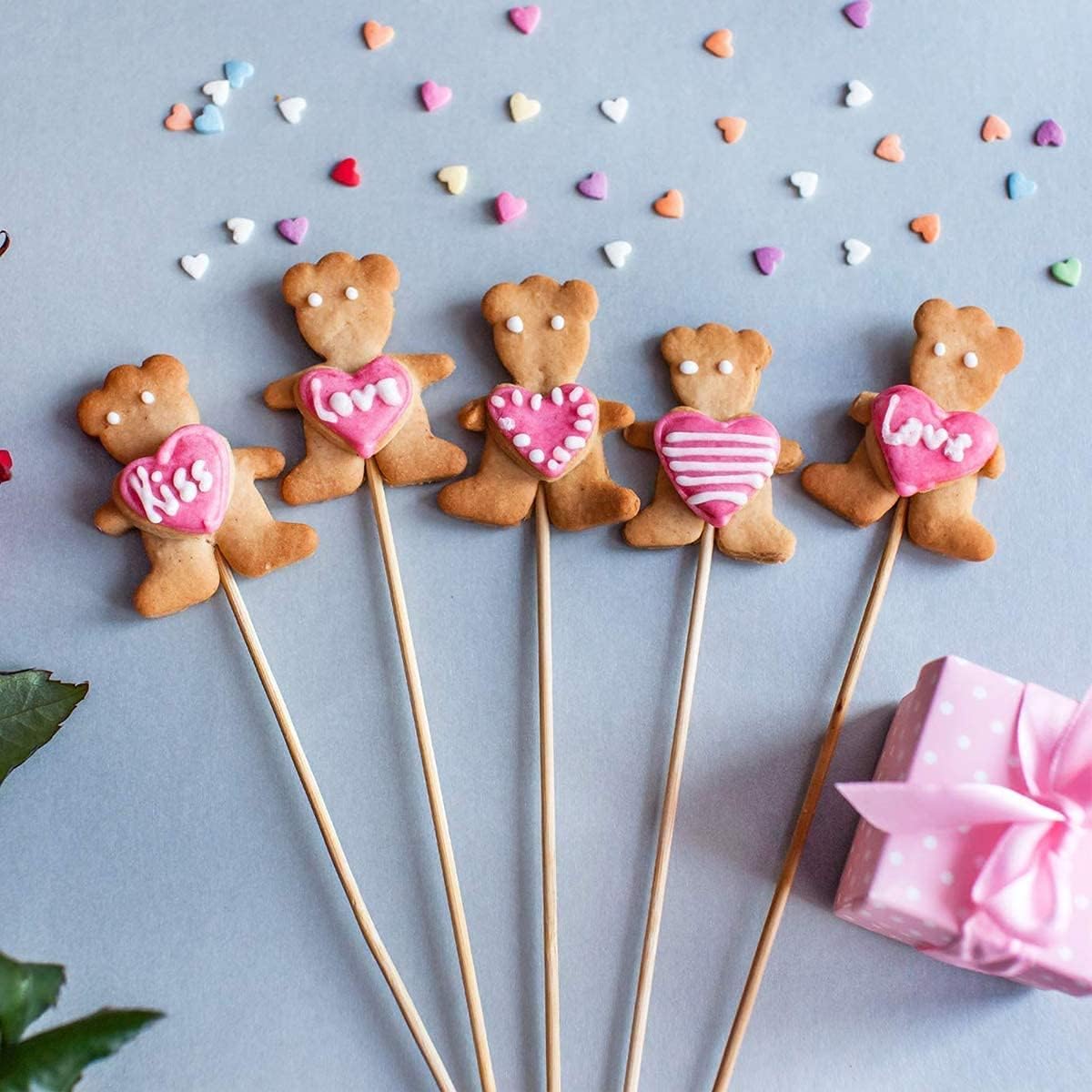 HOPELF 50PCS Dowel Rods Wood Sticks Wooden Dowel Rods - 1/4 x 17.5 Inch Bamboo Sticks - for Crafts，Hardwood Dowel Rod Assortment，Wooden Rod Sticks Doweling Rods， DIYers.