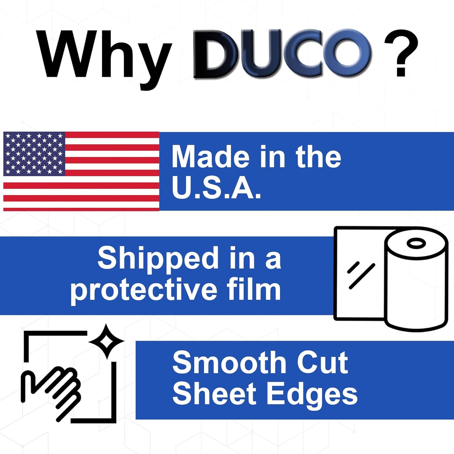 Duco USA-Made Clear Cast Acrylic Sheet 1/8 Inch Thick 12" x 16" - 4 Pack of Transparent Plexiglass Sheet - Lightweight Acrylic Board for Window Replacements, Displays, Signs, and More
