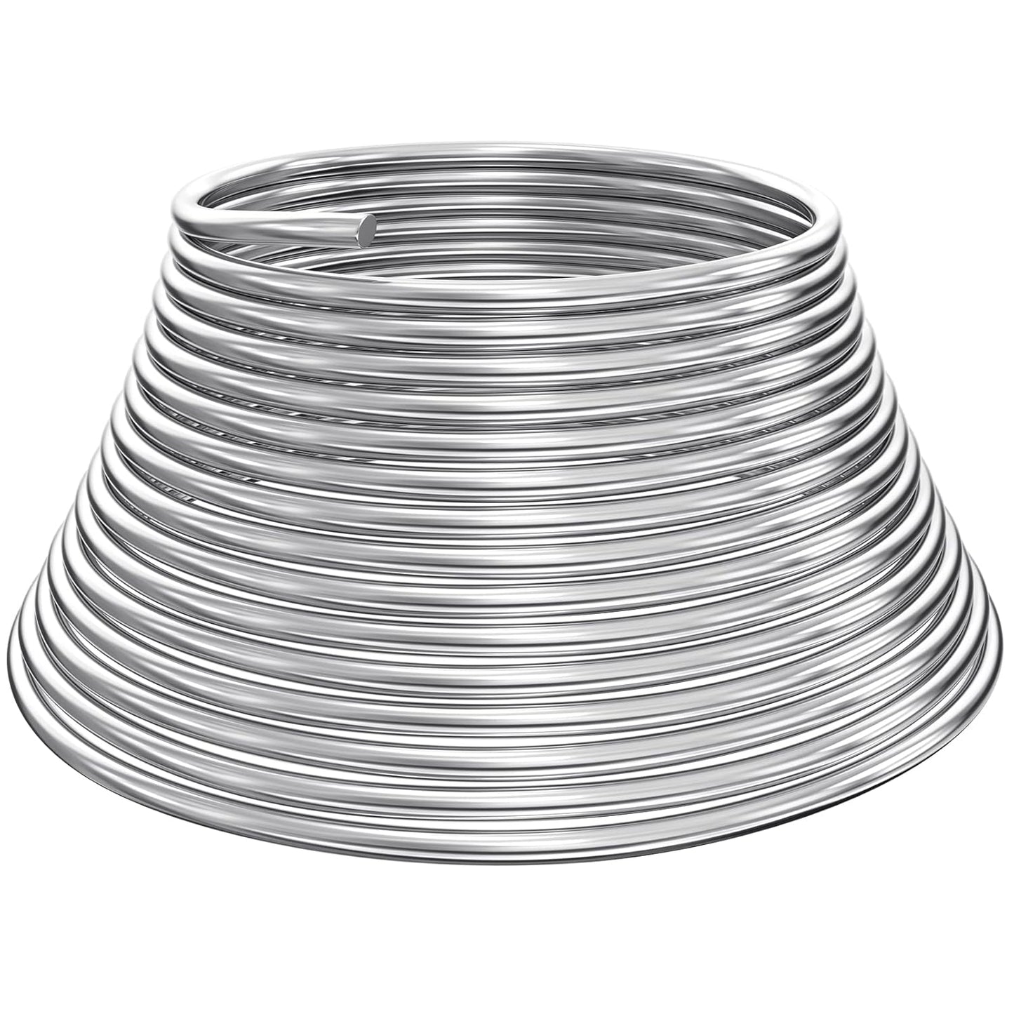 Pelopy Aluminum Wire 1/4 Inch Diameter Metal Wire 20 ft Armature Bendable Armature for Sculpting Dolls Floral Jewelry Making Weaving DIY Crafts, Silver