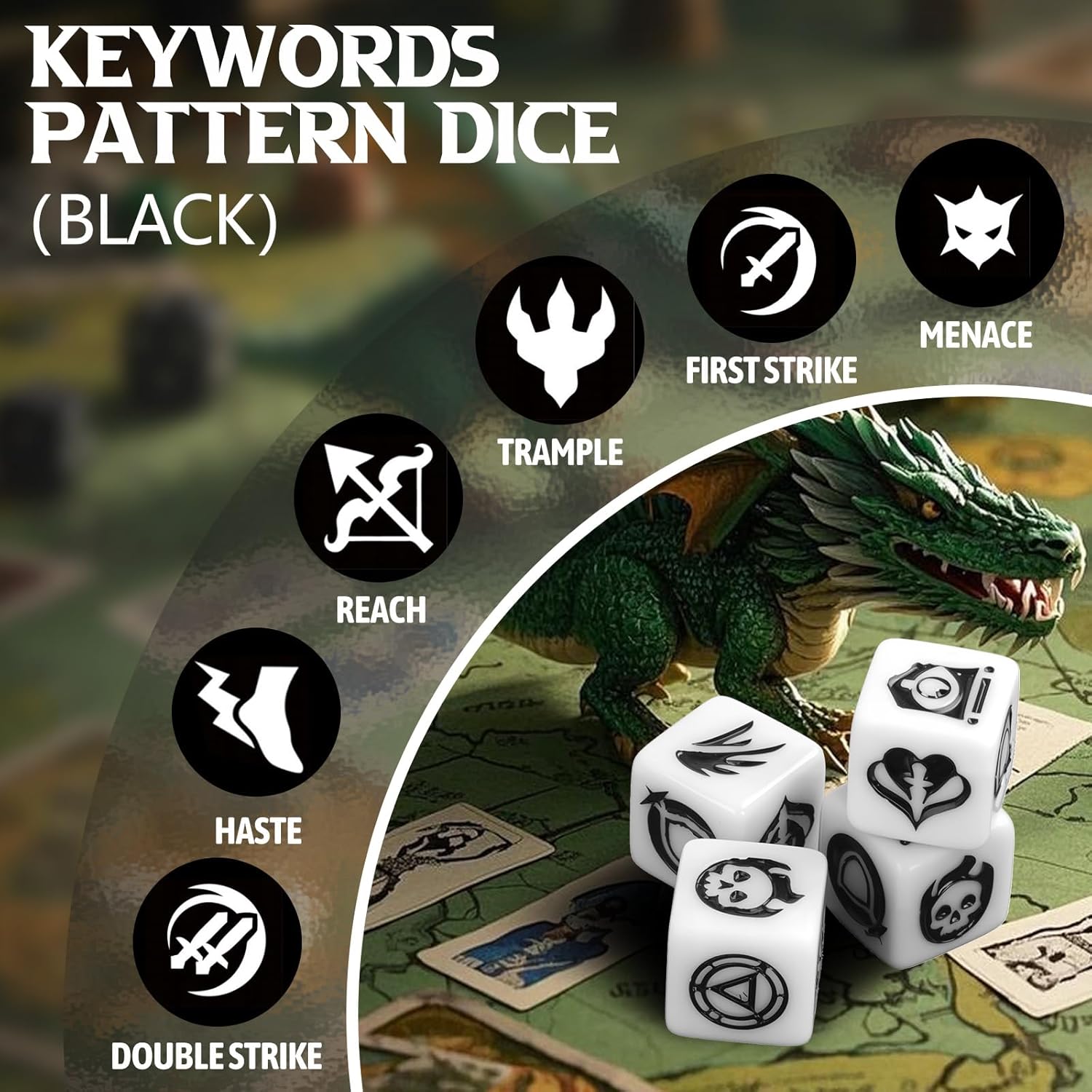 48 Pieces Abilities Keywords Counter Dice MTG Dice 1/+1 Counters Bulk Creature Stats Buff Tokens Dice Set for Magic The Gathering, MTG, TCG, Card Games Accessories (Multicolor)