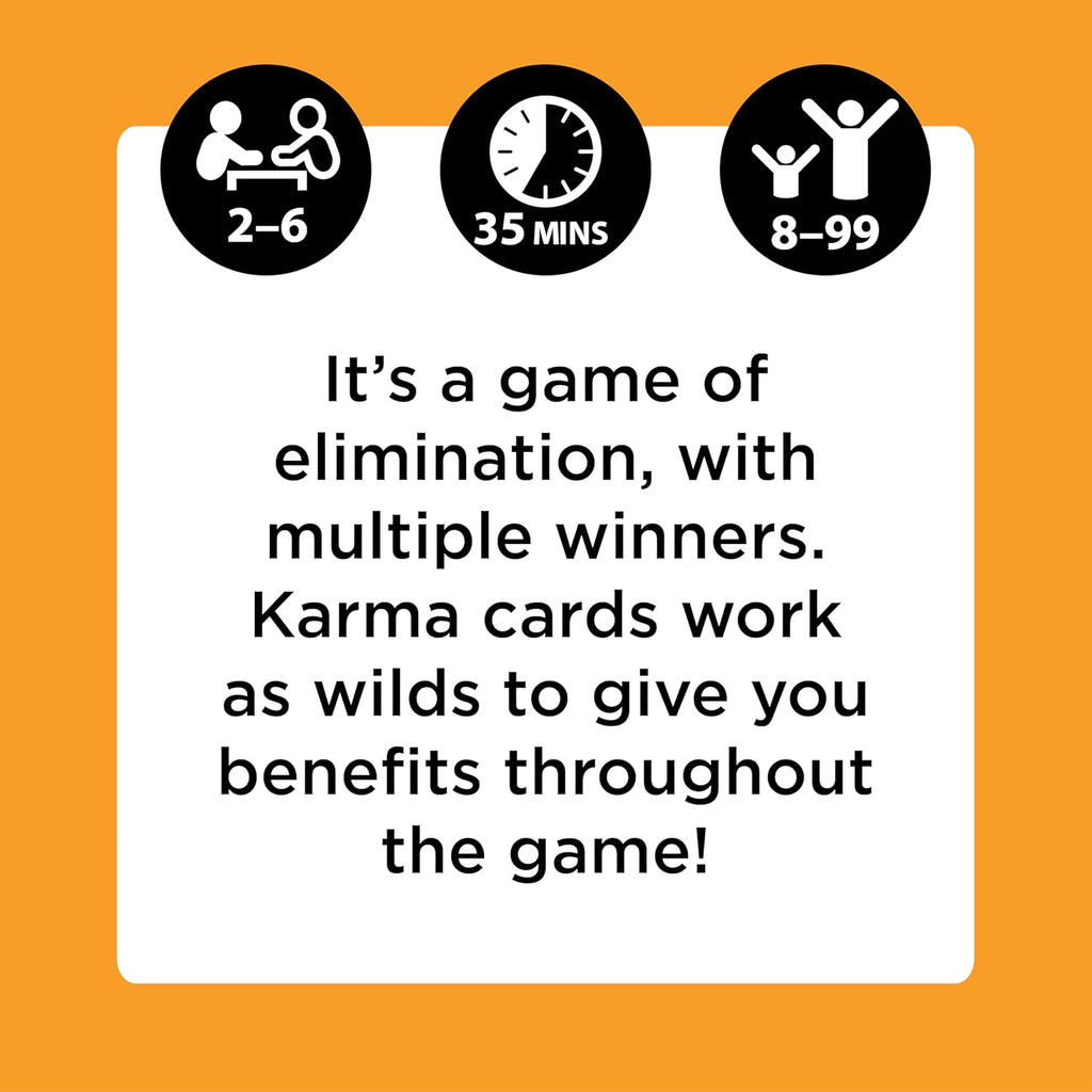 KARMA Card Games for Kids – Kids, Family Games Night, Multi-Player, Screen Free, Travel Games, Playing Cards, What Goes Around, Comes Around, Ages 8+