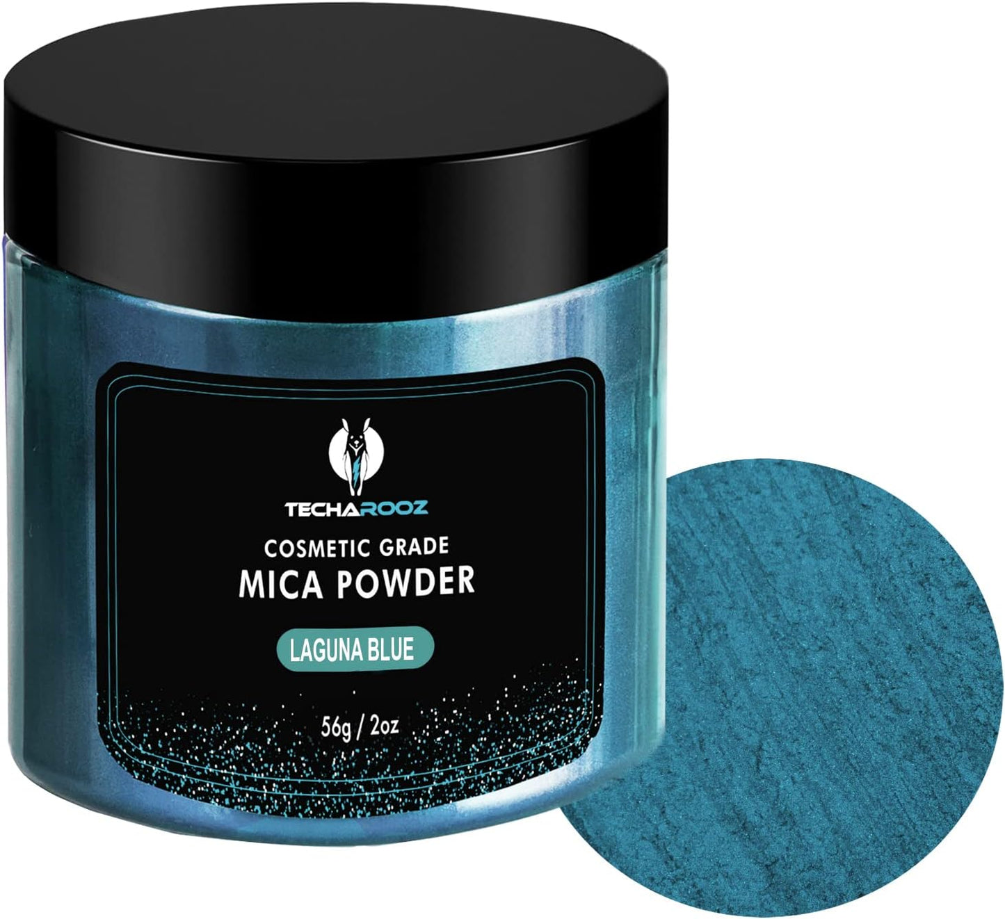 Laguna Blue Mica Powder for Epoxy Resin 56g / 2oz. Jar - Techarooz 2 Tone Resin Dye Color Pigment Powder for Lip Gloss, Nails, Colorant for Slime Bath Bombs Soap Making & Polymer Clay