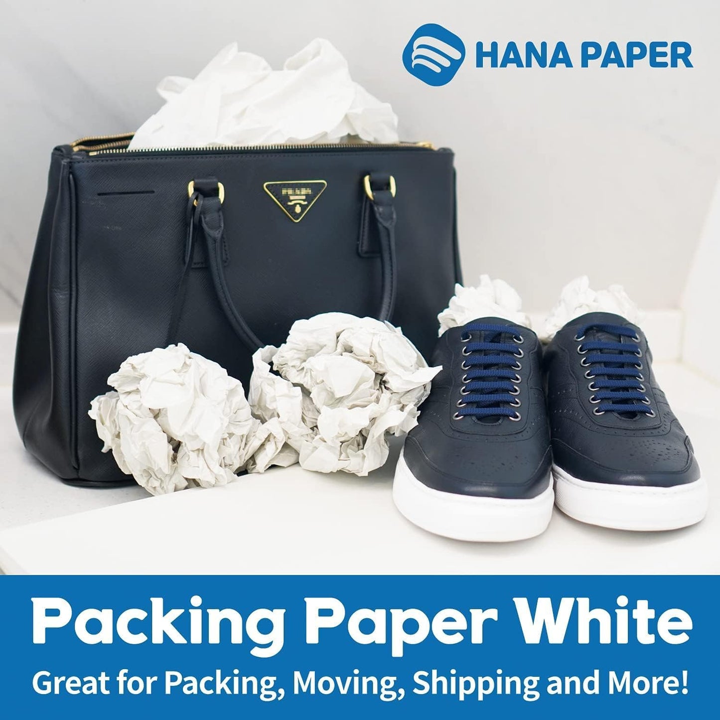 HANA PAPER 30.5" x 17" Large Size (150 sheets, 5.5lb) Packing Paper Sheets for Moving, A grade of Newsprint paper for wrapping, storage, shipping. Box packaged. Ideal for wrap dish, glassware.