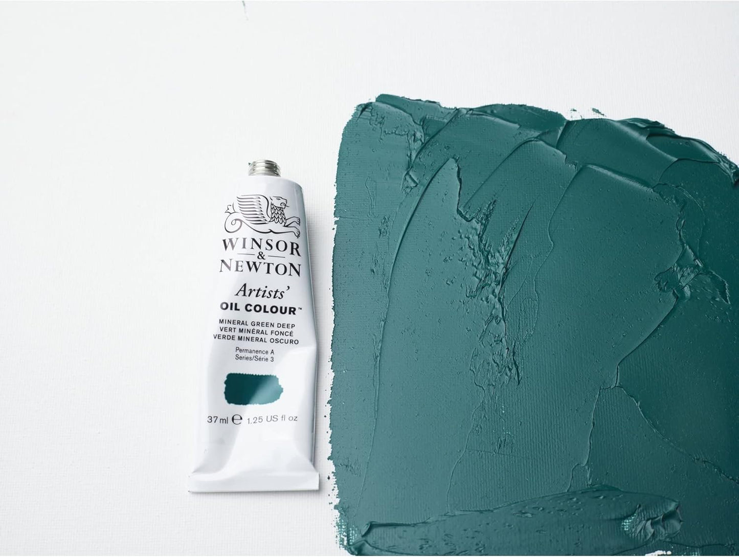 Winsor & Newton Artists' Oil Color, 37ml (1.25 oz) Tube, Mineral Green Deep