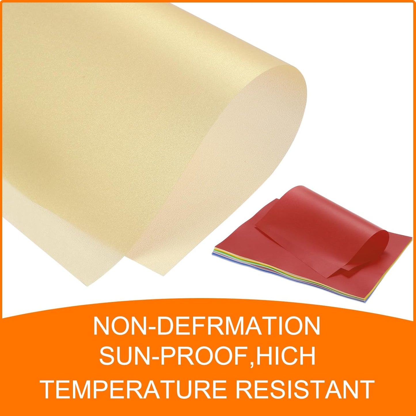 MECCANIXITY Colored Vellum Paper, 40 Sheet Orange Yellow Transparency 8.5 x 11 Printable Vellum Paper, Translucent Vellum Sheets for Printing Wedding Invitations Ink Jet Laser Printer