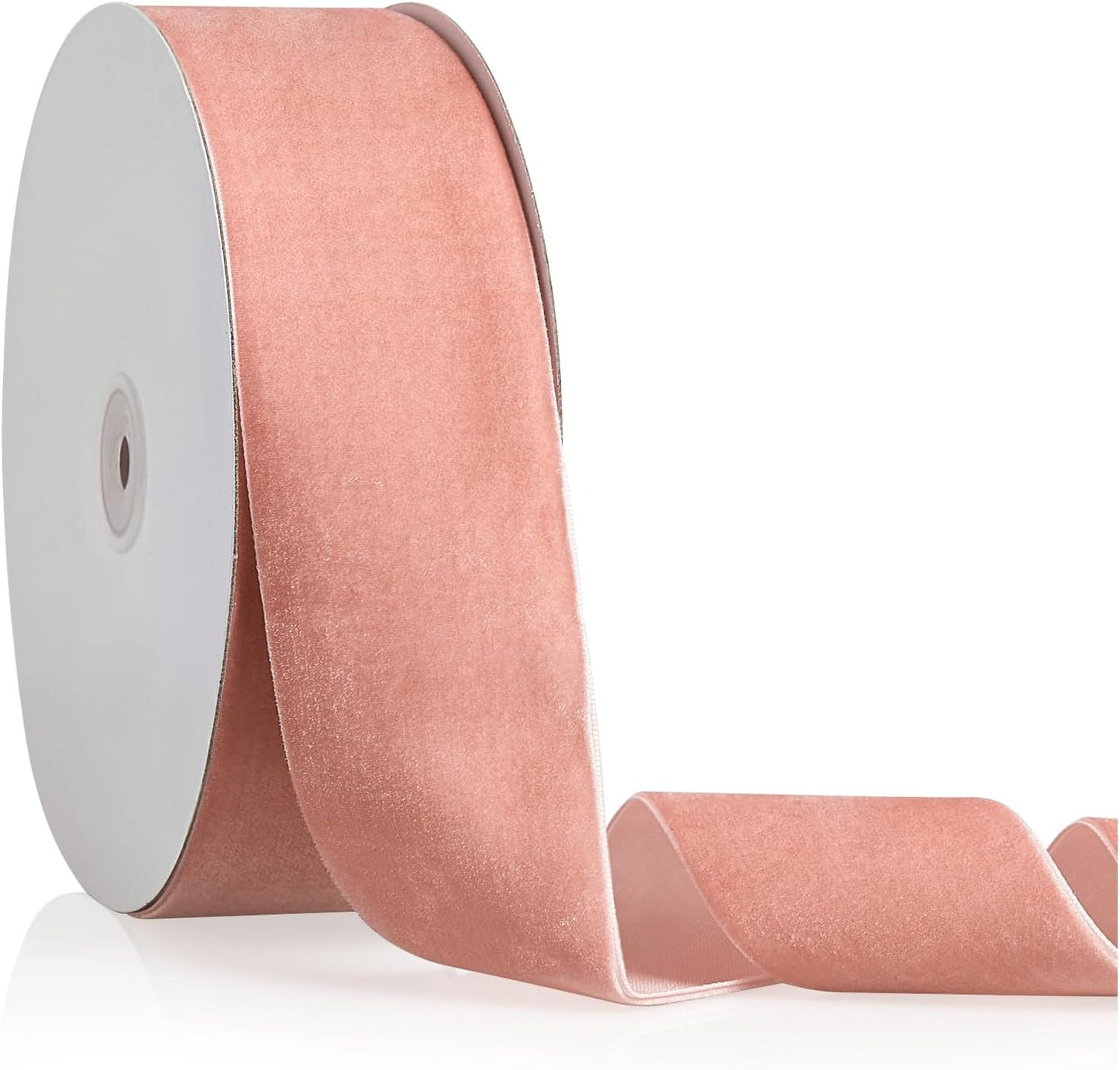 2" X 20 Yards Rose Gold Velvet Ribbon for Christmas Tree Wreath Decoration Handmade Crafts Ornaments Gift Wrapping & Bow Making